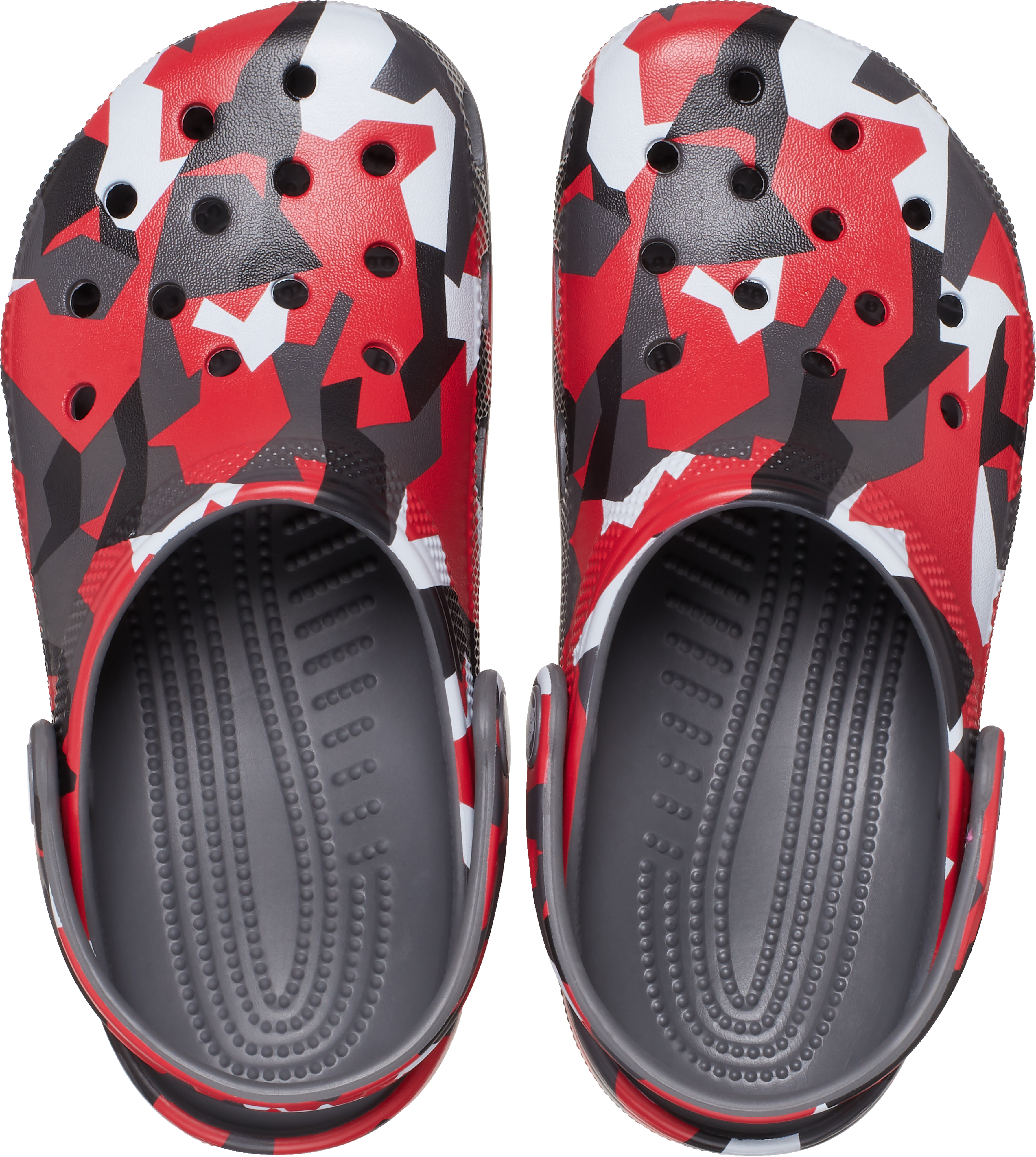 Crocs Classic Geometric Grade School Boys' "Camo Red" Clog