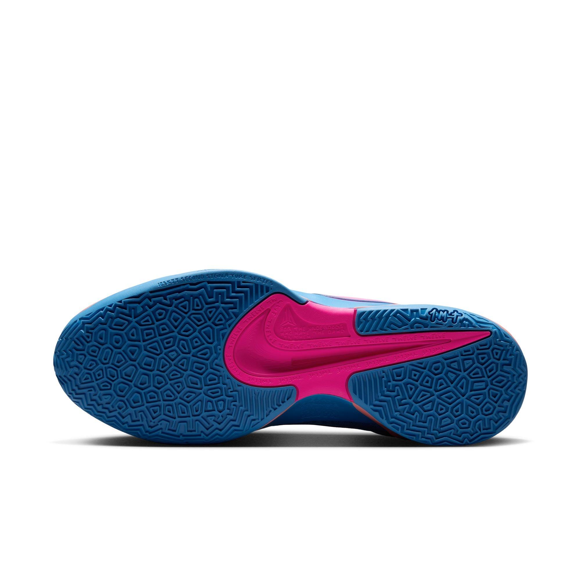 Nike Ja 2 Men's Basketball Shoe - BLUE BEYOND/HYPER PINK/CELESTIAL GOLD Thumbnail View 12