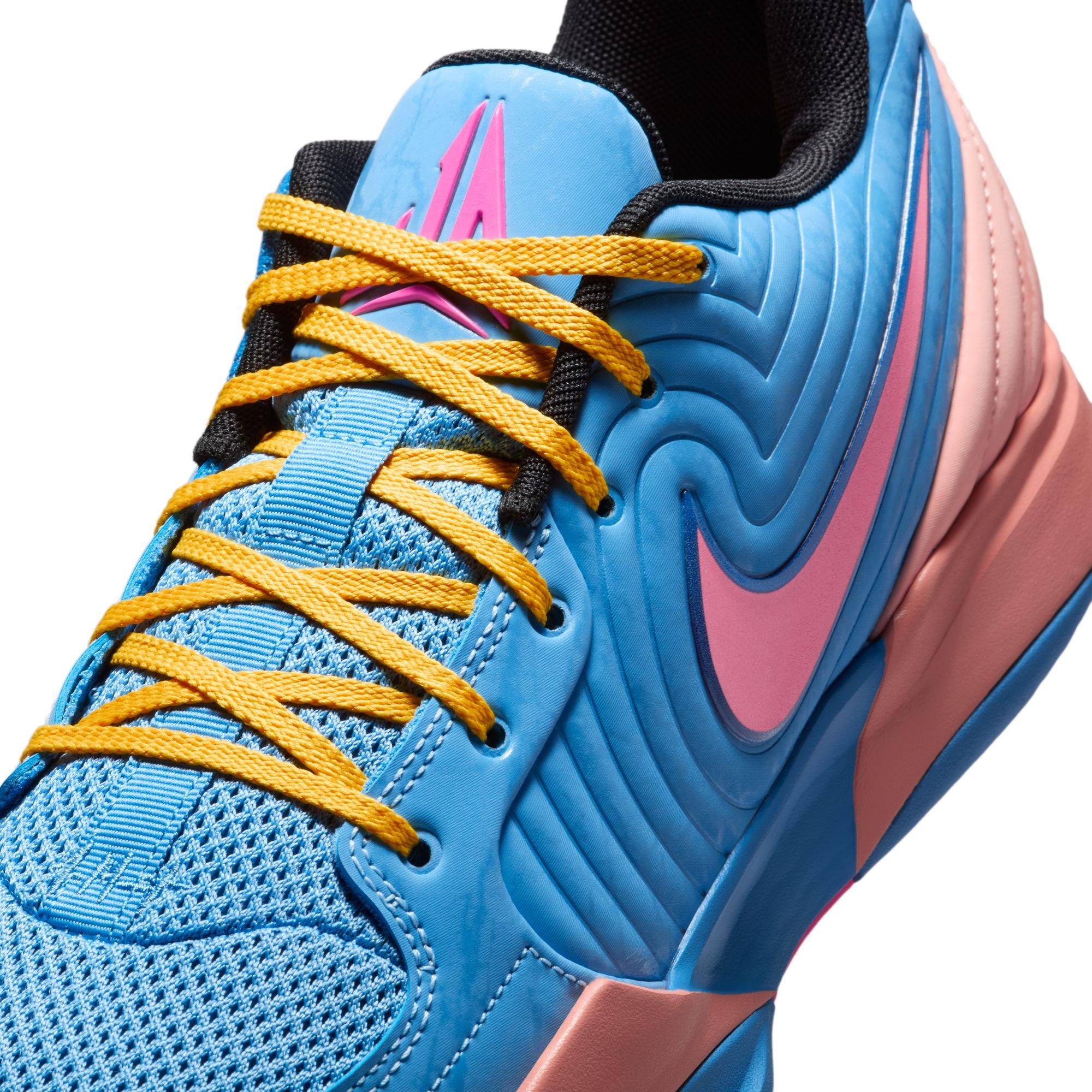 Nike Ja 2 Men's Basketball Shoe - BLUE BEYOND/HYPER PINK/CELESTIAL GOLD Thumbnail View 4