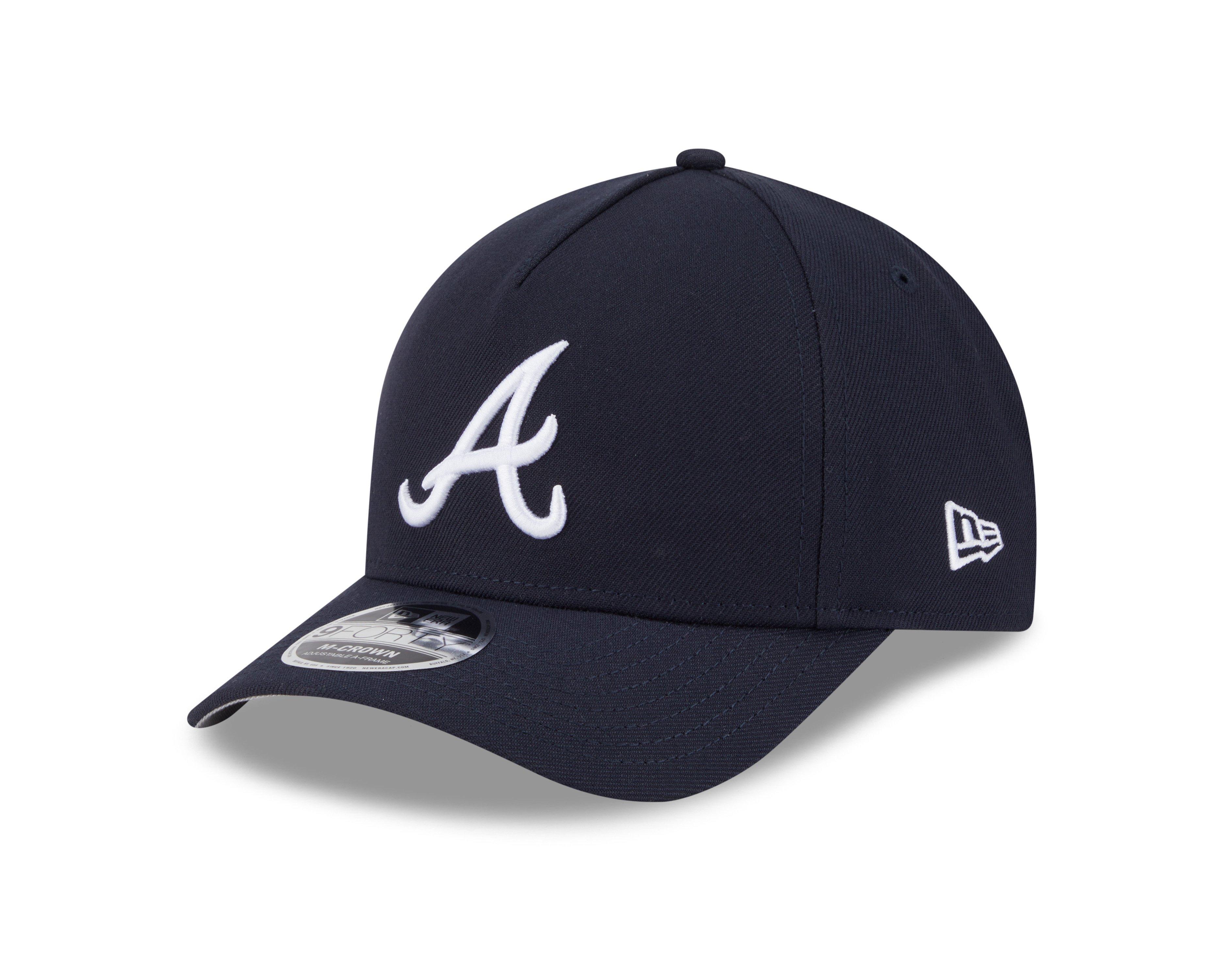 New Era Atlanta Braves 9FORTY A-Frame Snapback Hat - Blue - BLUE Thumbnail View 1