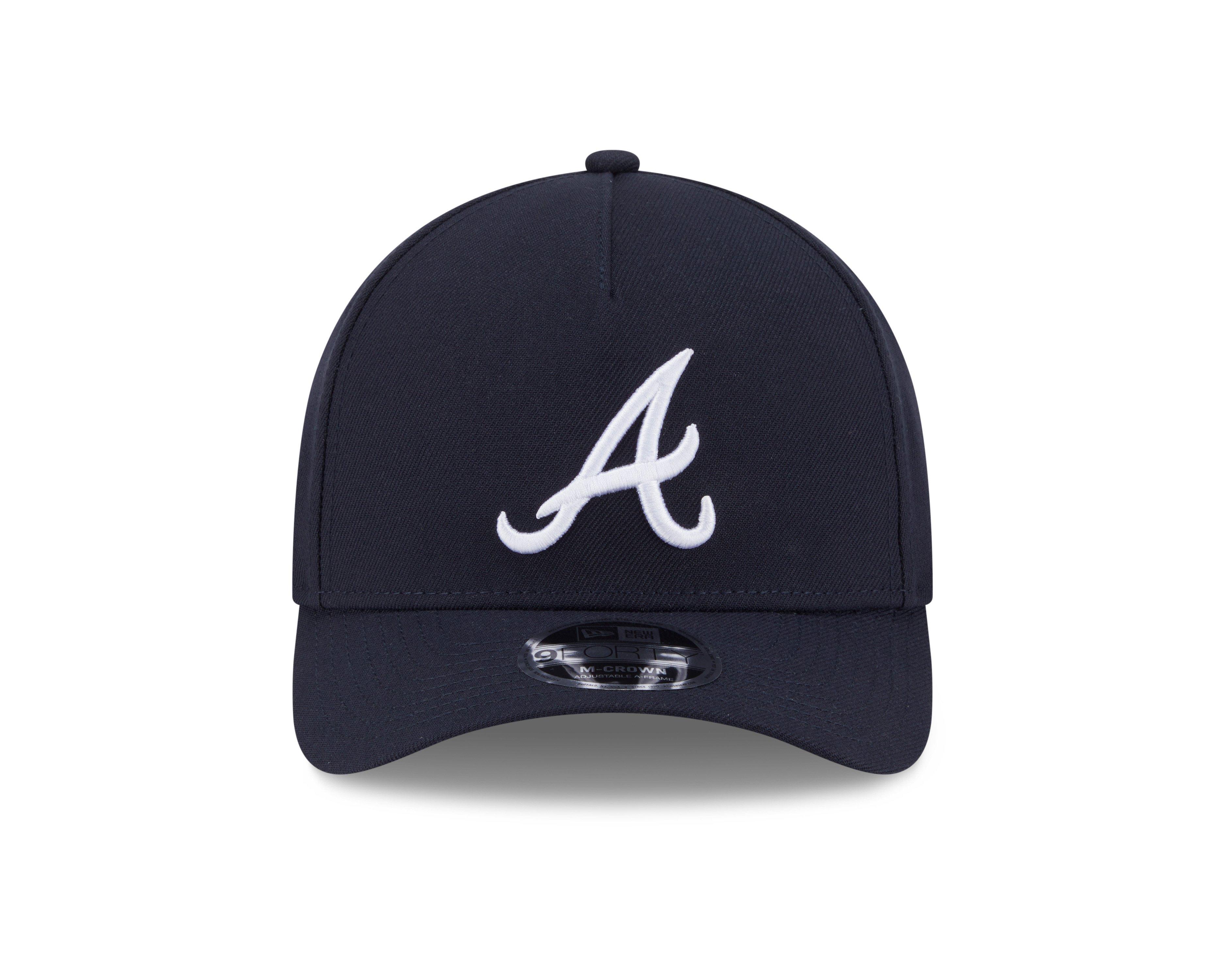 New Era Atlanta Braves 9FORTY A-Frame Snapback Hat - Blue - BLUE Thumbnail View 3
