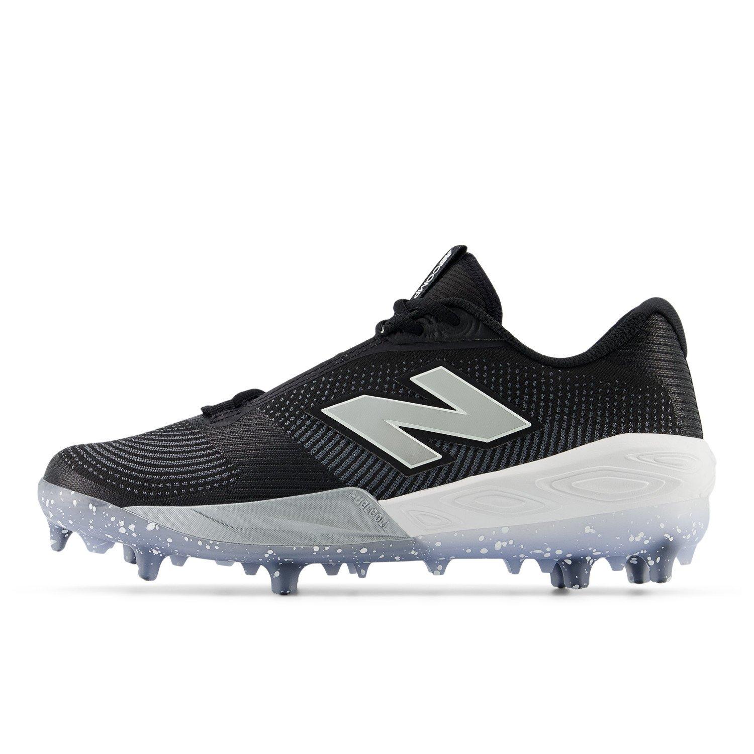 New Balance FuelCell Compv4 "Black/White" Men's Baseball Cleat - BLACK/WHITE Thumbnail View 3