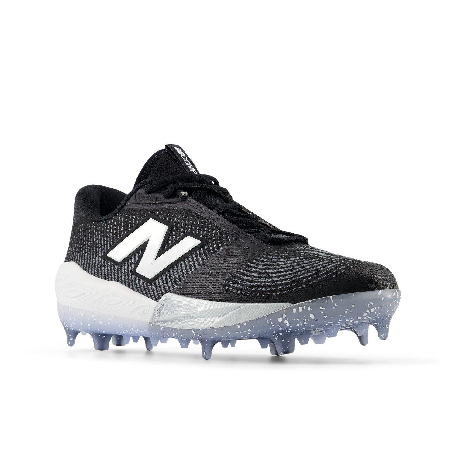New Balance FuelCell Compv4 "Black/White" Men's Baseball Cleat - BLACK/WHITE Thumbnail View 4