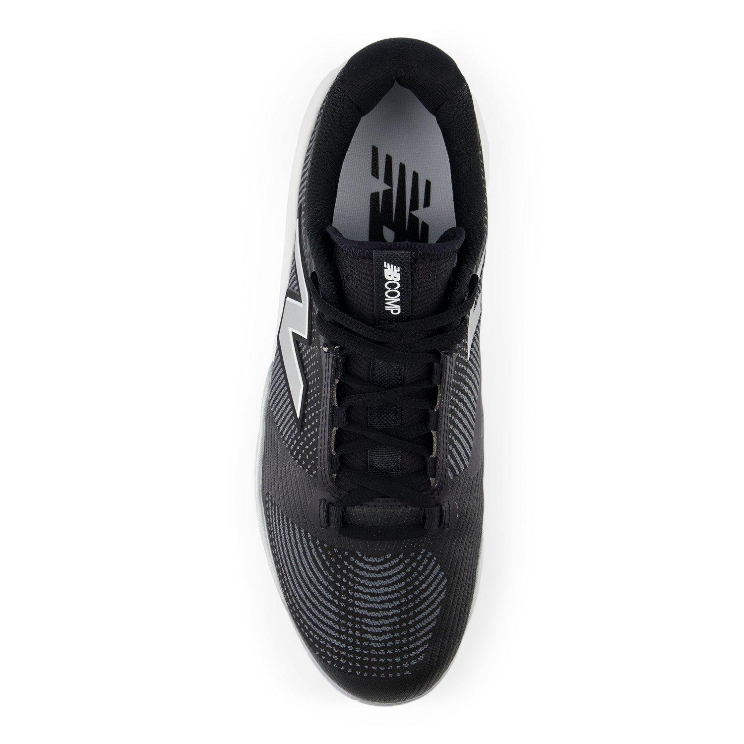 New Balance FuelCell Compv4 "Black/White" Men's Baseball Cleat - BLACK/WHITE Thumbnail View 5