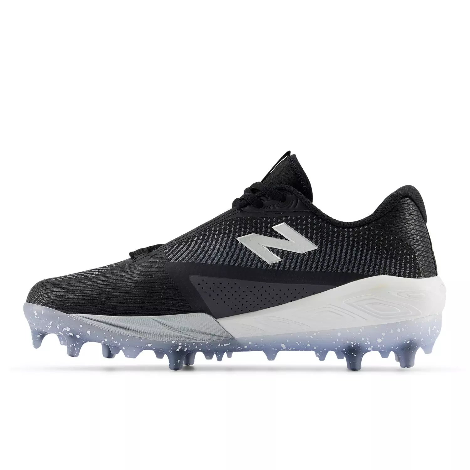 New Balance FuelCell Compv4 "Black/White" Men's Baseball Cleat - BLACK/WHITE