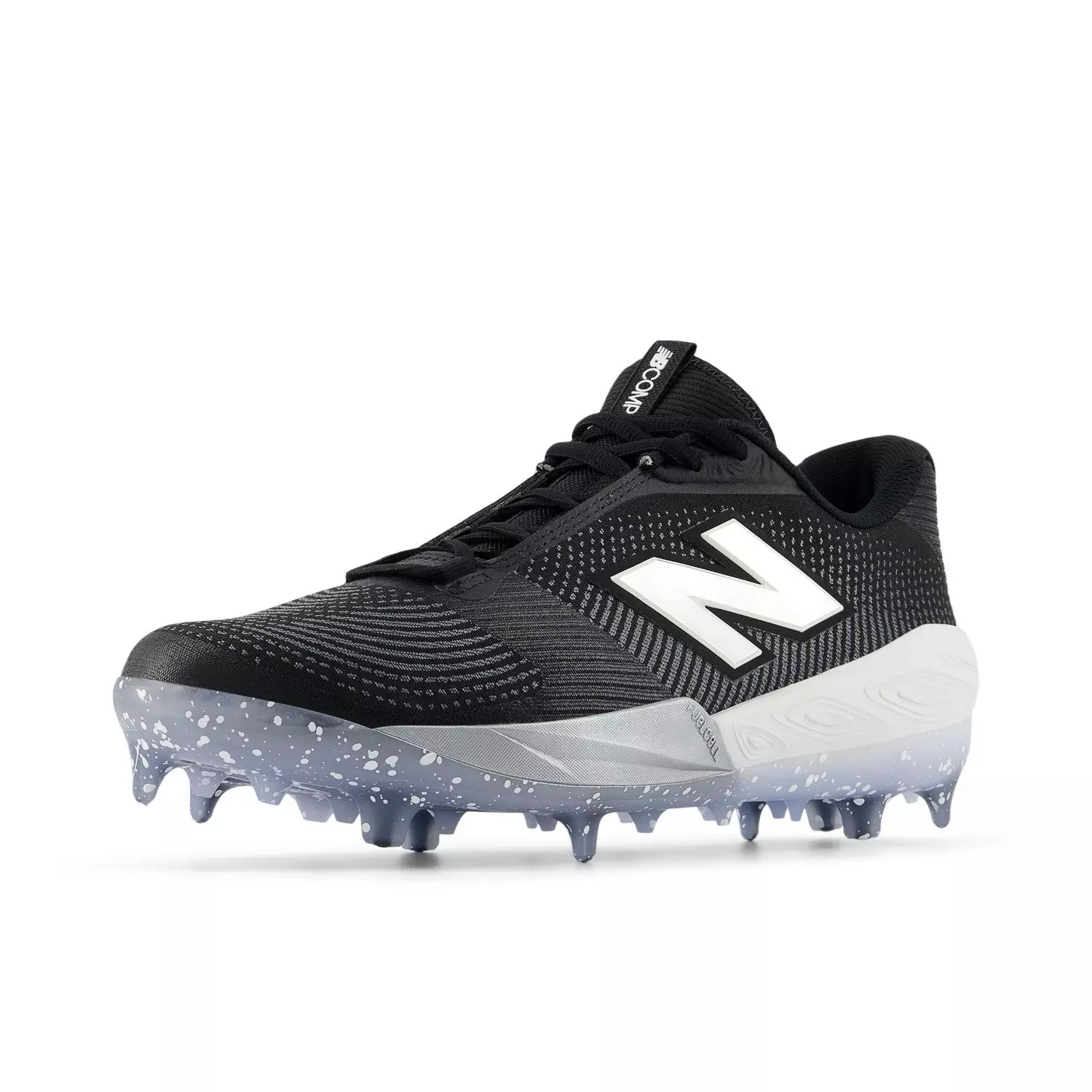 New Balance FuelCell Compv4 "Black/White" Men's Baseball Cleat - BLACK/WHITE