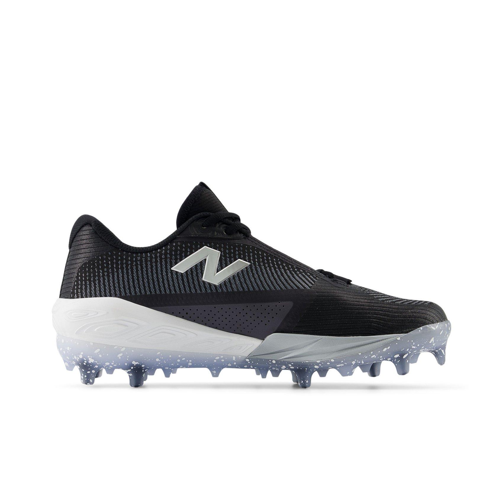 New Balance FuelCell Compv4 "Black/White" Men's Baseball Cleat - BLACK/WHITE Thumbnail View 2