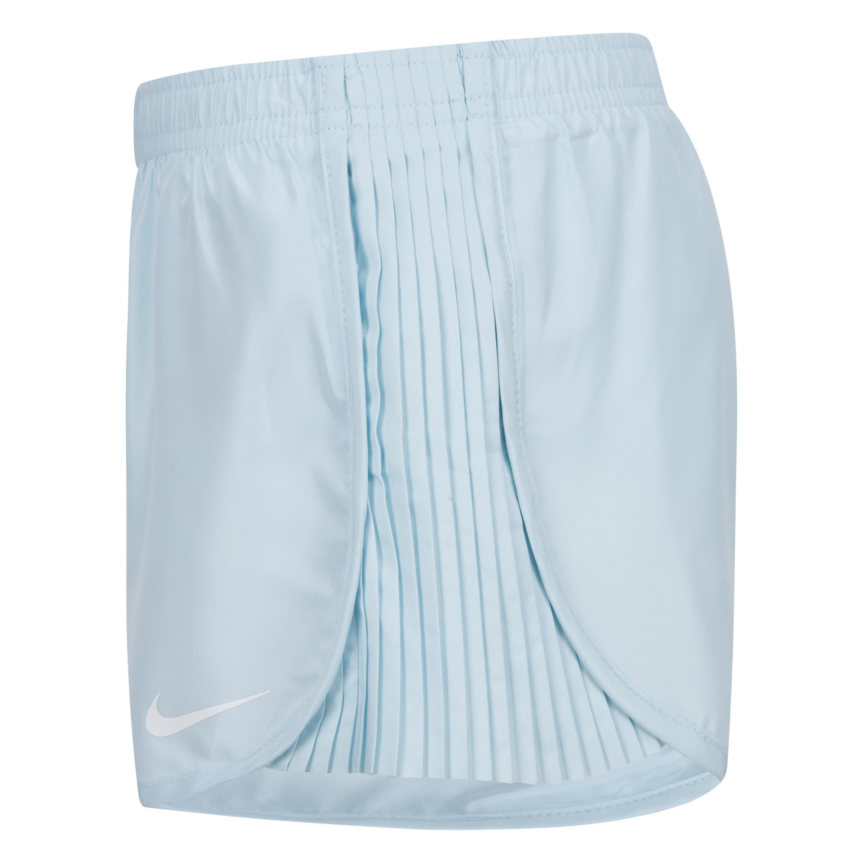 Nike Pleated Side Little Girls' Light Blue Shorts