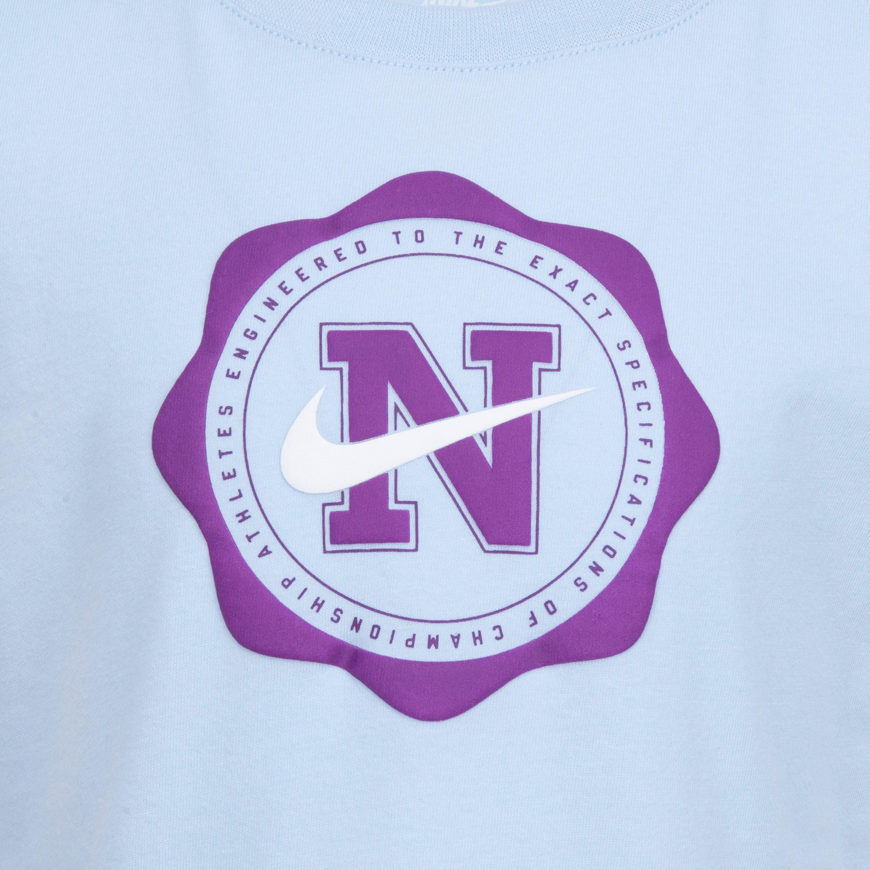 Nike Pep Little Girls' Light Blue/Purple Tee