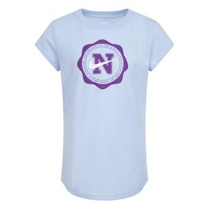 Nike Little Girls' Pep Tee - Light Blue/Purple