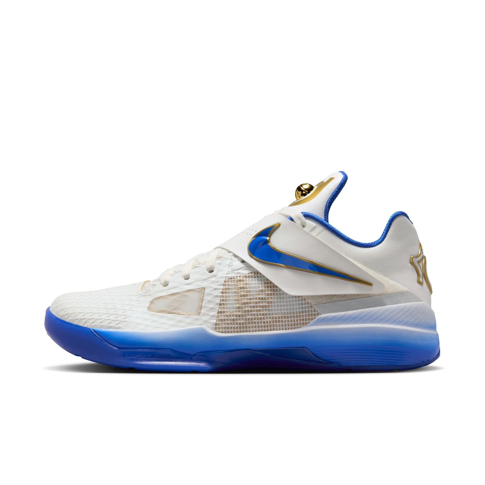 Nike KD 4 "MVP" Men's Basketball Shoe - SUMMIT WHITE/HYPER ROYAL/METALLIC GOLD Thumbnail View 13
