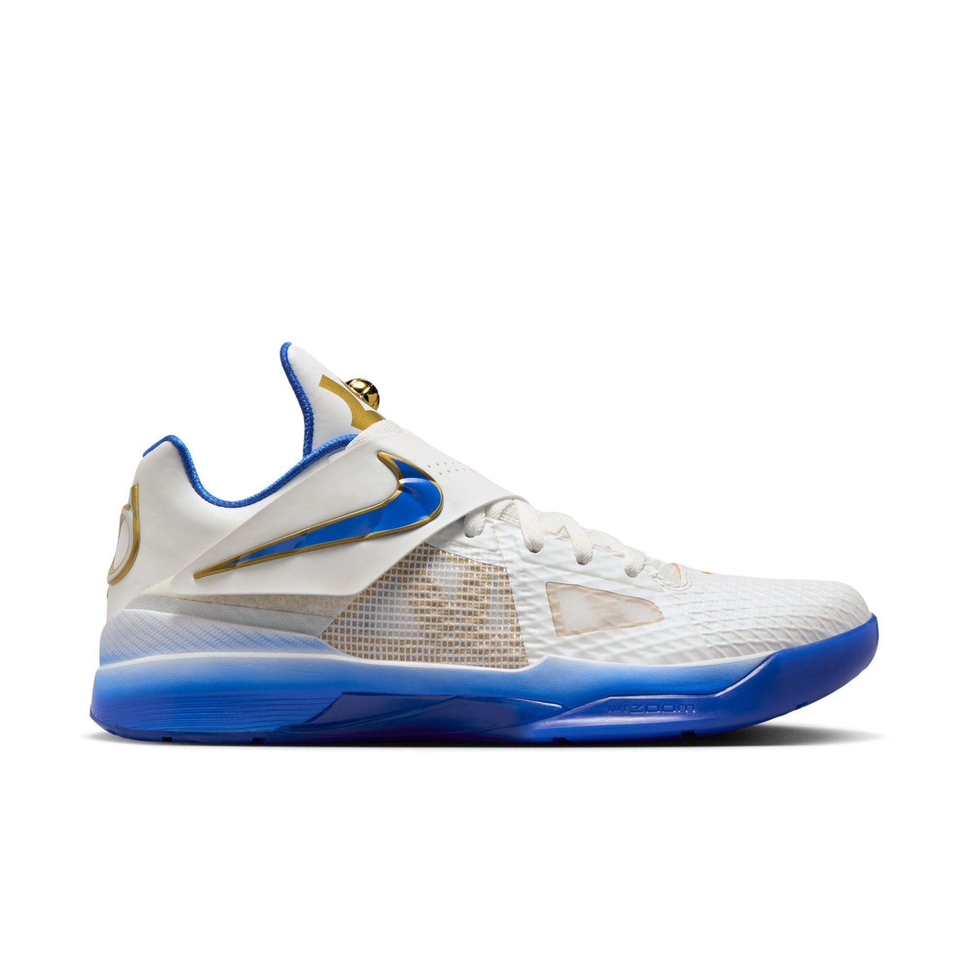 Nike KD 4 "MVP" Men's Basketball Shoe - SUMMIT WHITE/HYPER ROYAL/METALLIC GOLD Thumbnail View 1