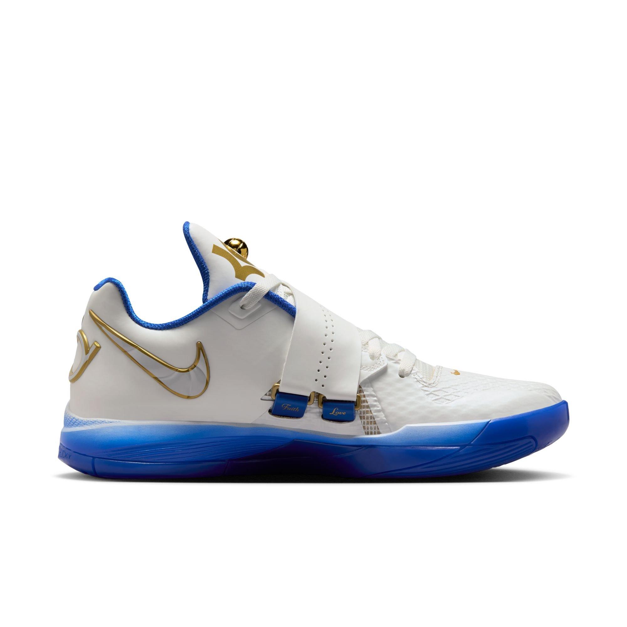 Nike KD 4 "MVP" Men's Basketball Shoe - SUMMIT WHITE/HYPER ROYAL/METALLIC GOLD Thumbnail View 2