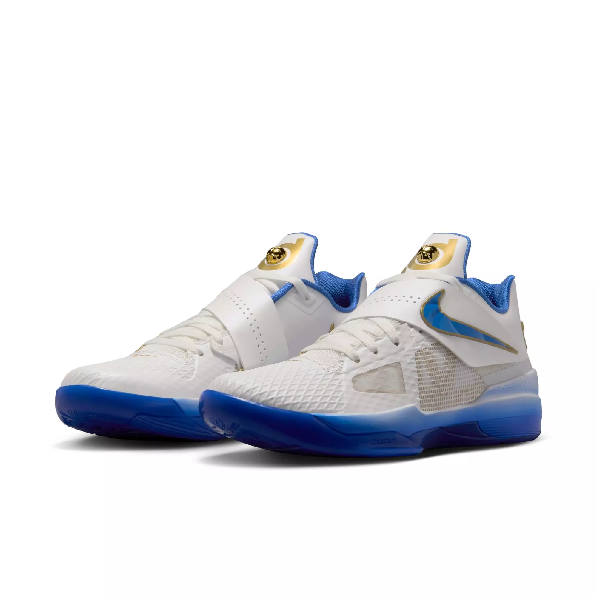Nike KD 4 "MVP" Men's Basketball Shoe - SUMMIT WHITE/HYPER ROYAL/METALLIC GOLD