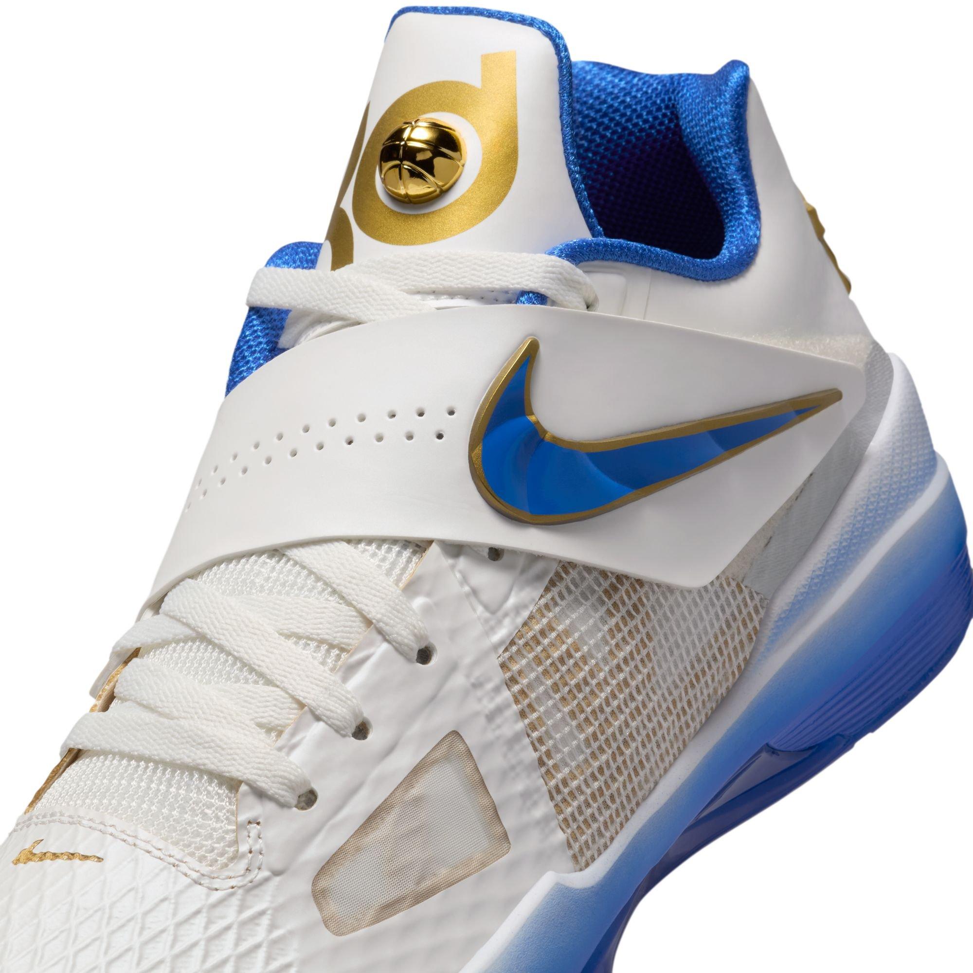 Nike KD 4 "MVP" Men's Basketball Shoe - SUMMIT WHITE/HYPER ROYAL/METALLIC GOLD Thumbnail View 4