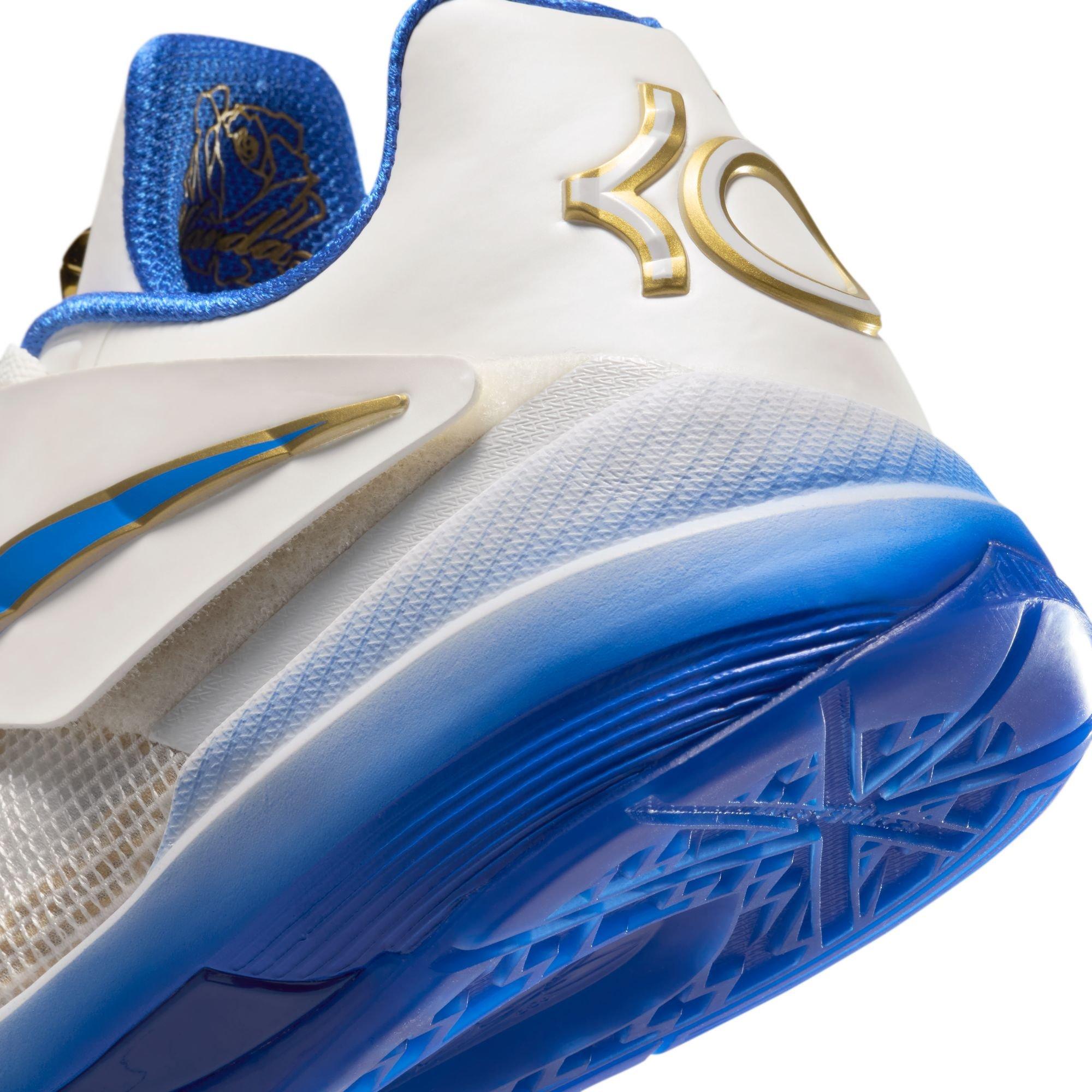 Nike KD 4 "MVP" Men's Basketball Shoe - SUMMIT WHITE/HYPER ROYAL/METALLIC GOLD Thumbnail View 5