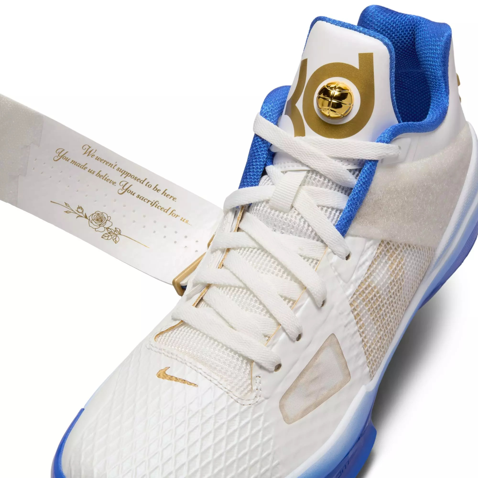 Nike KD 4 "MVP" Men's Basketball Shoe - SUMMIT WHITE/HYPER ROYAL/METALLIC GOLD