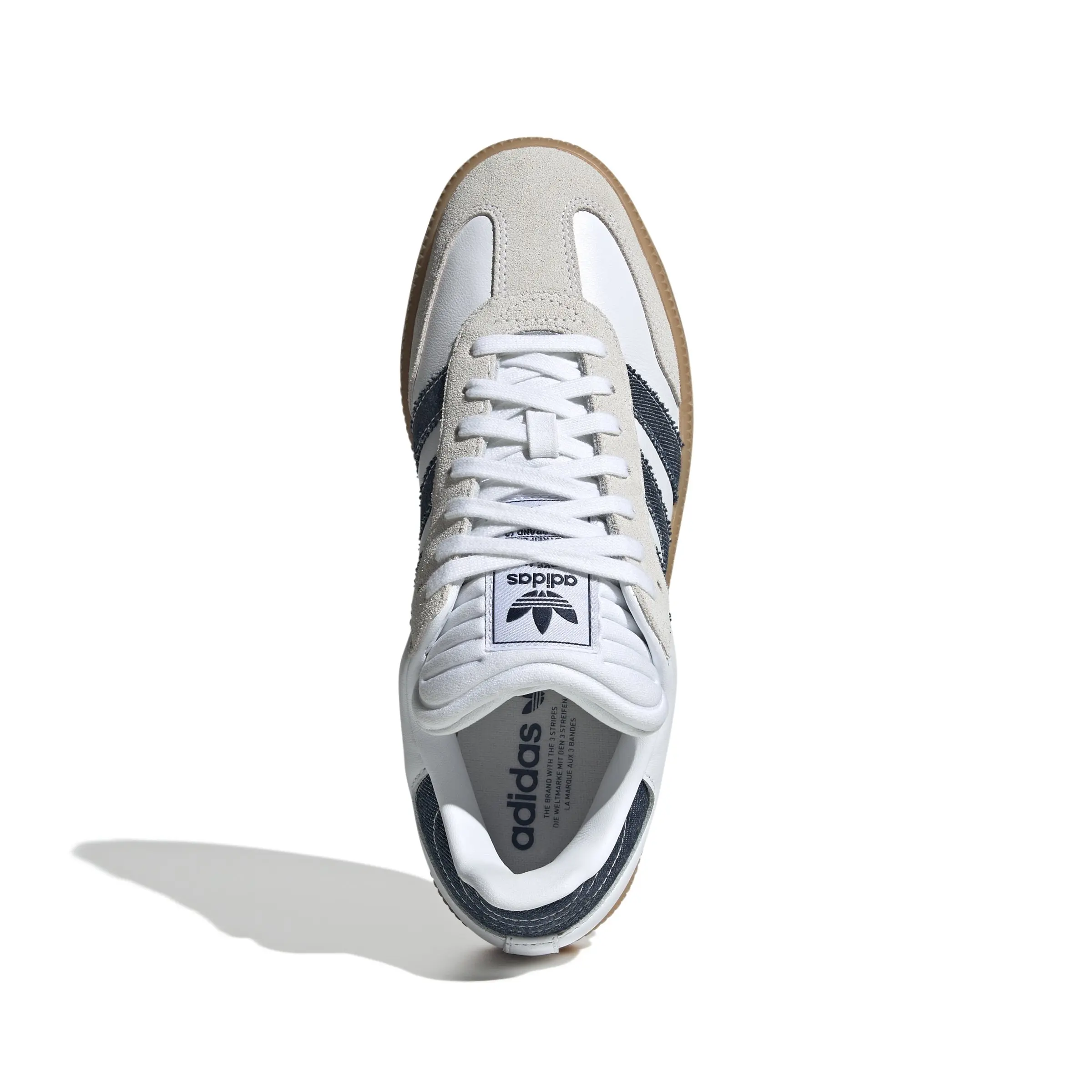 adidas Originals Samba XLG "Ftwr White/ Night Indigo/Core White" Men's Shoe - WHITE/NAVY