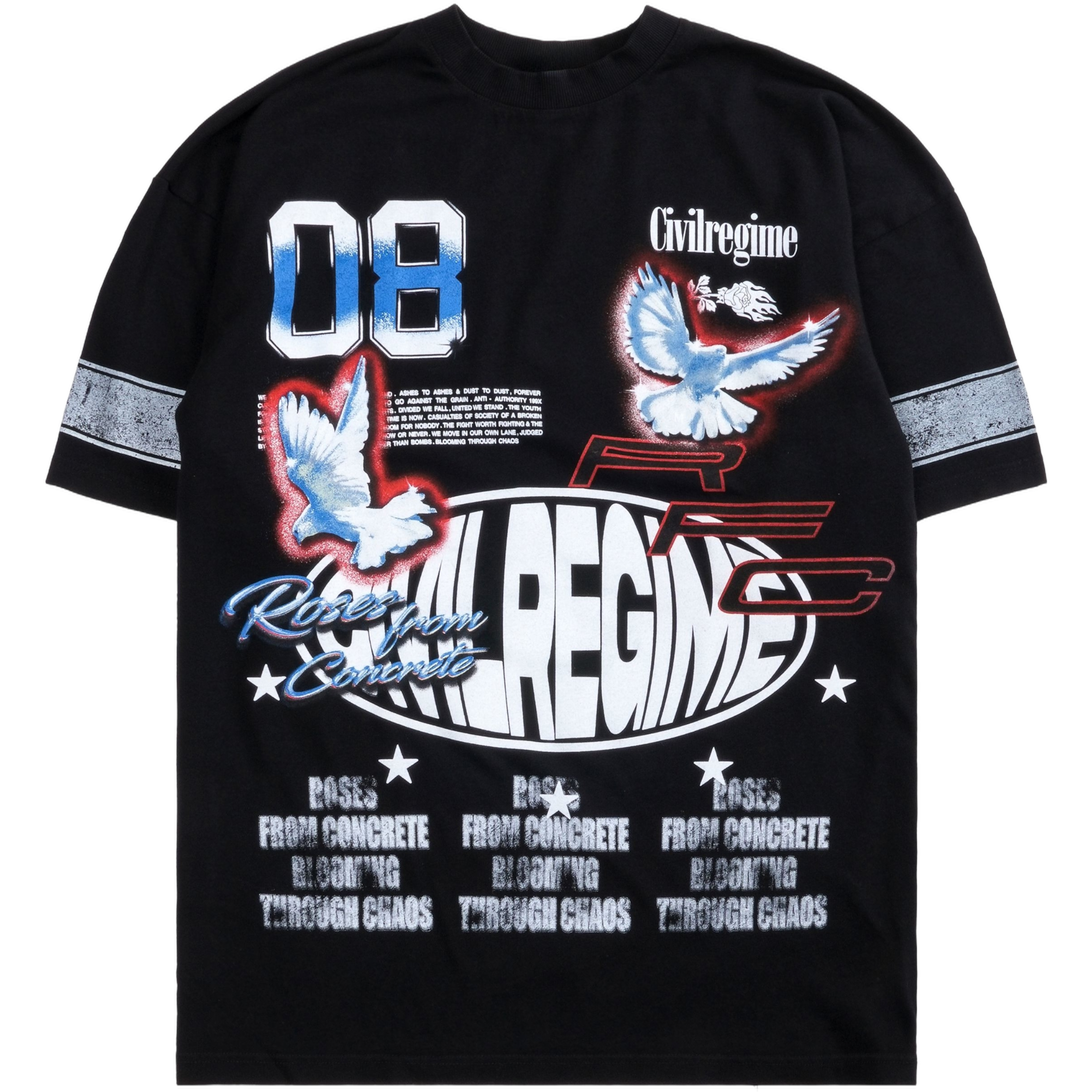 Civil Regime Men's ACOT 5 Tee - Black - BLACK Thumbnail View 1