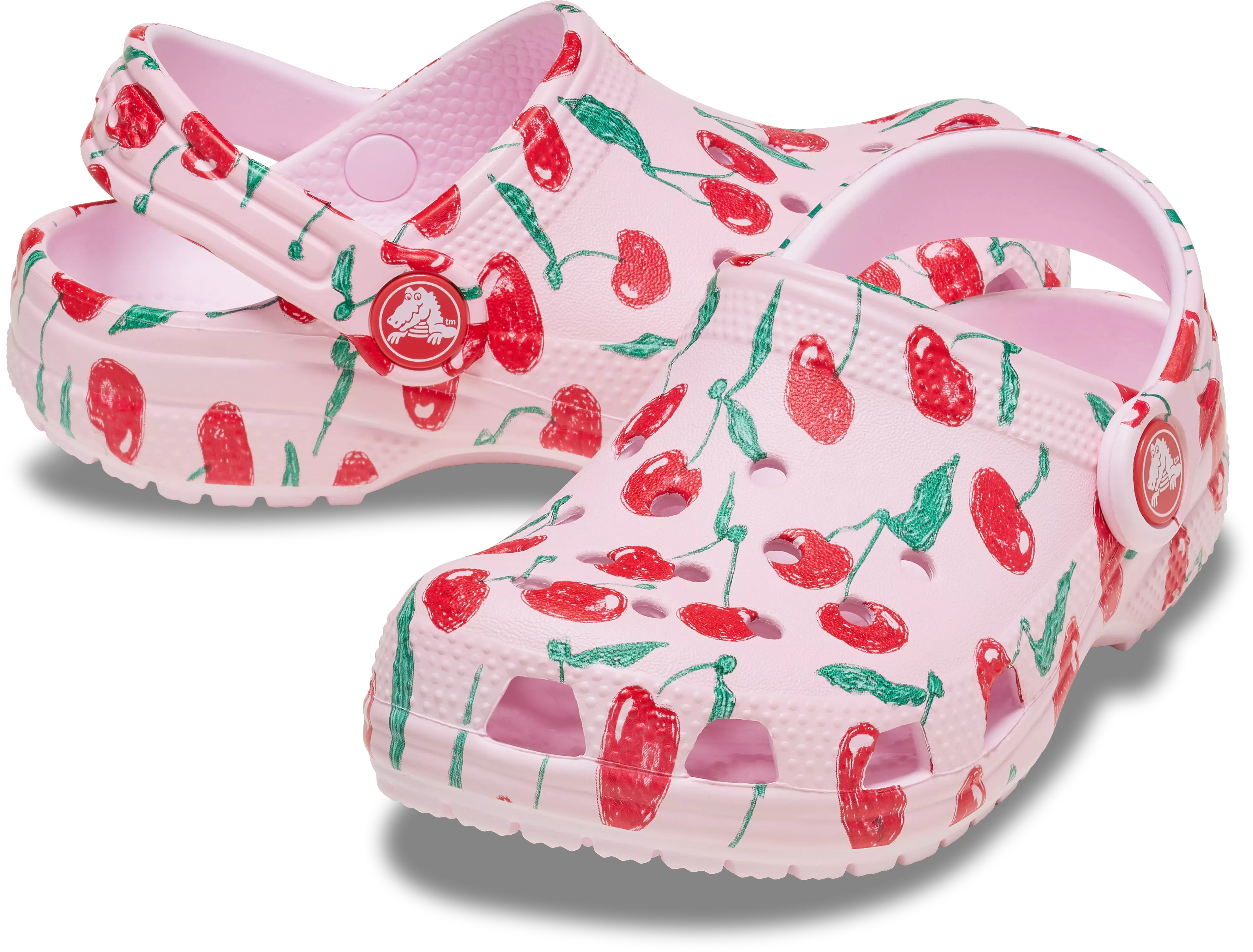 Crocs Classic "Cherry" Toddler Girls' Clog - PINK/RED