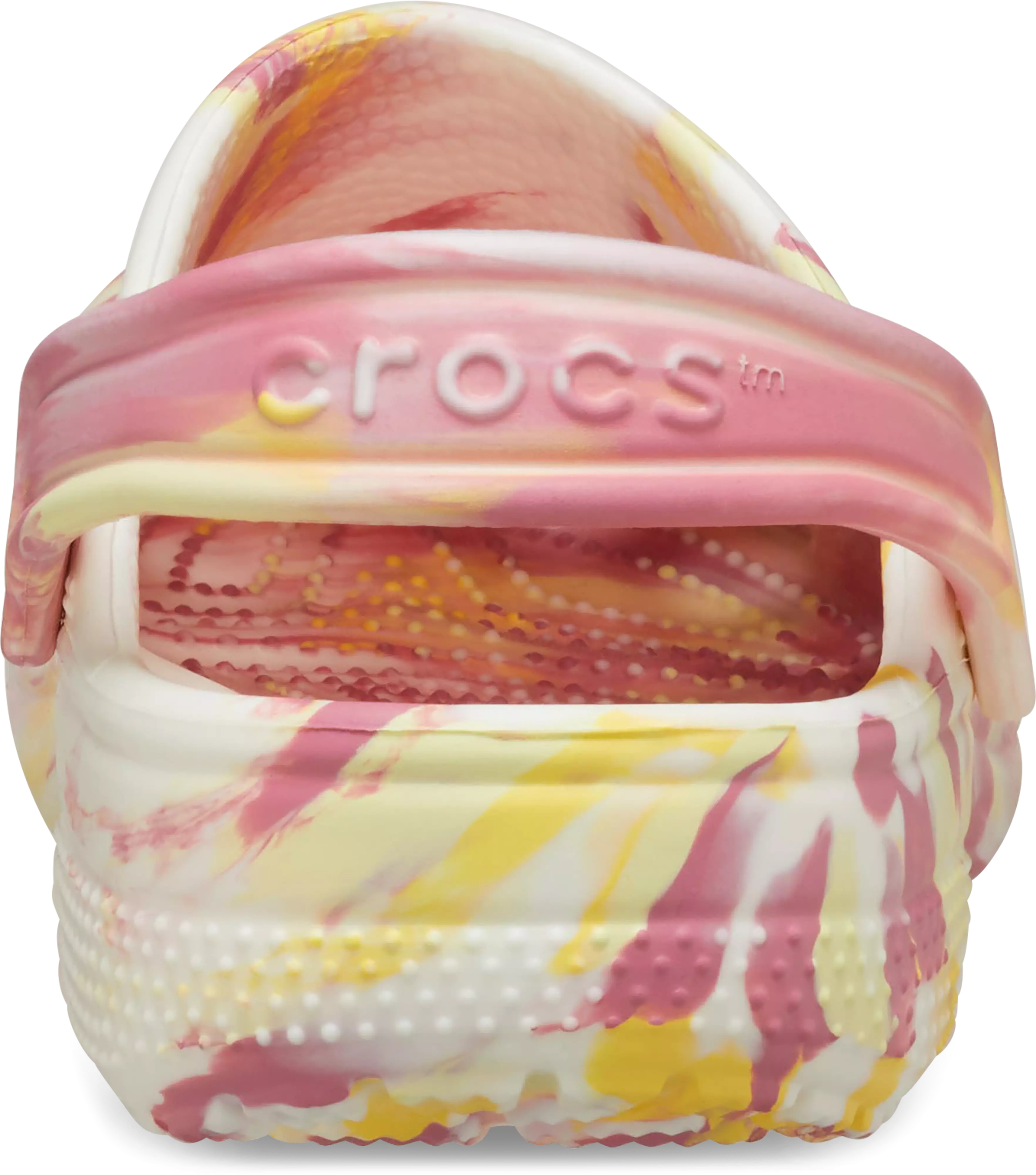 Crocs Classic Marbled "Daylily" Grade School Girls' Clog - PINK/YELLOW
