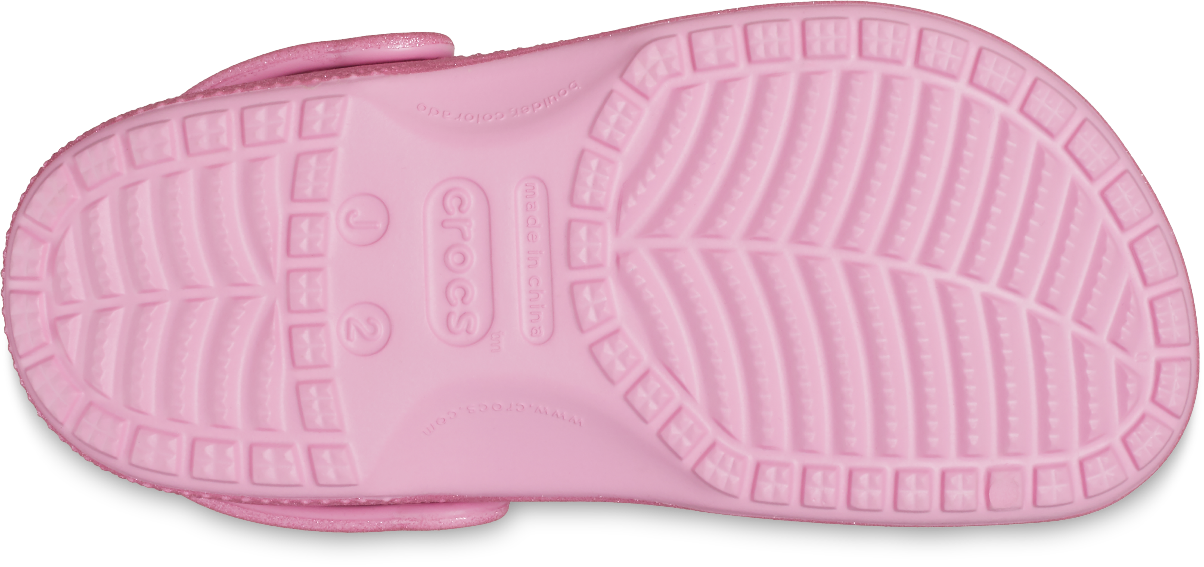 Crocs Classic Grade School Girls' "Pink Glitter" Clog