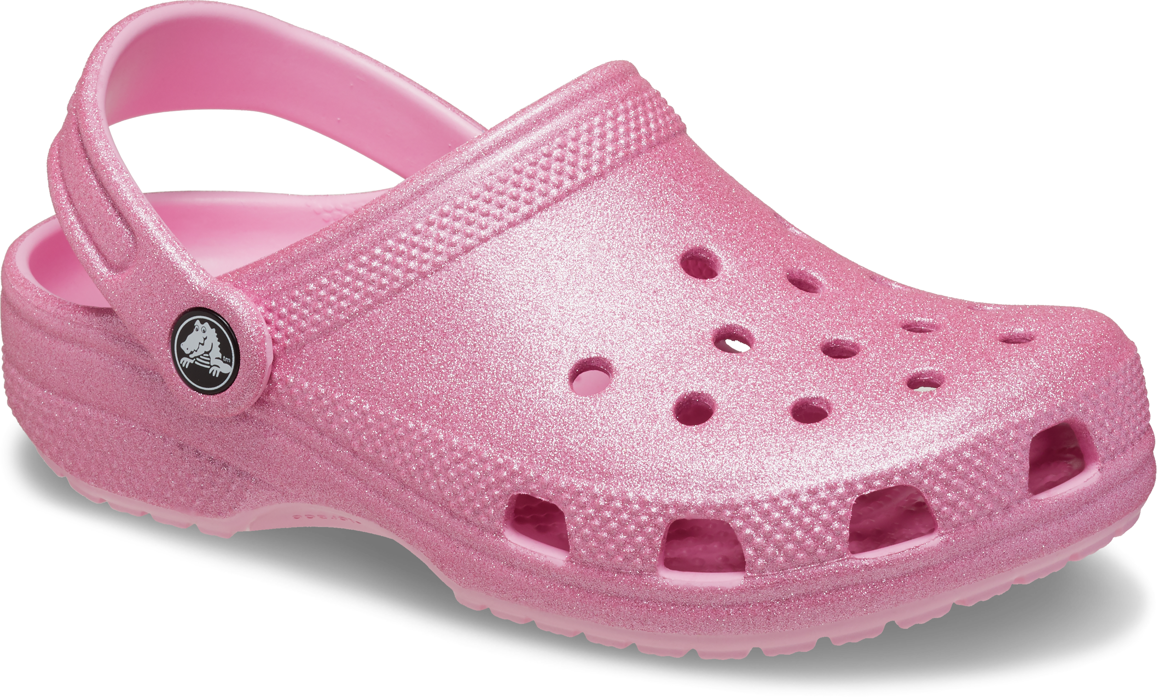 Crocs Classic Grade School Girls' "Pink Glitter" Clog