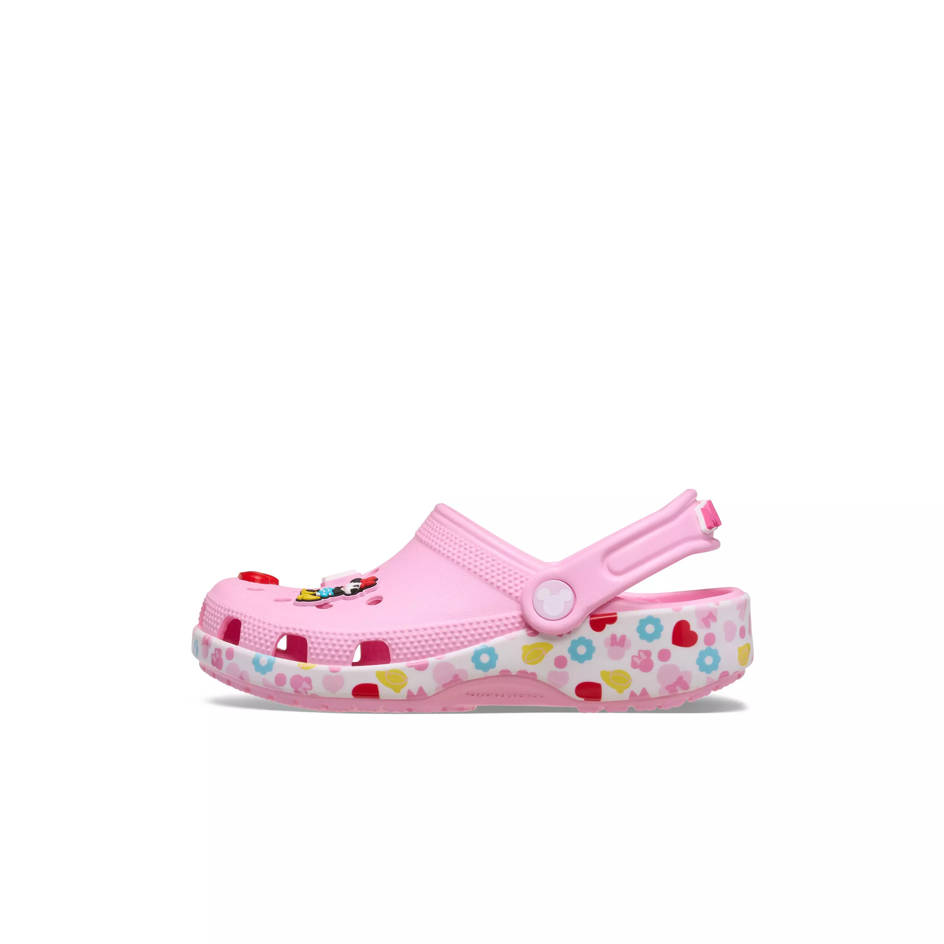 Crocs Classic Mickey and Friends "Minnie" Toddler Girls' Clog - WHITE/PINK