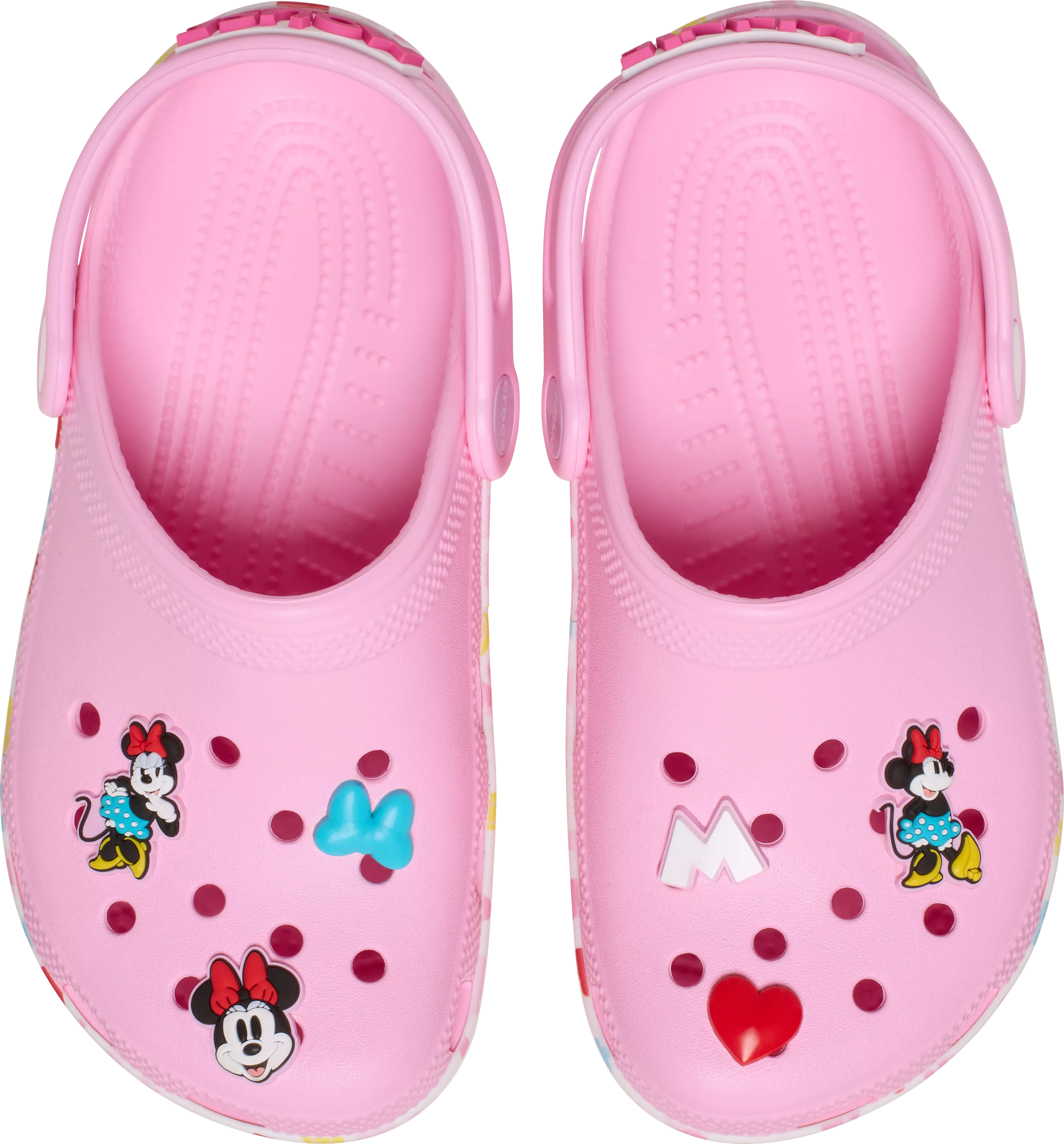 Crocs Classic Mickey and Friends "Minnie" Toddler Girls' Clog - WHITE/PINK