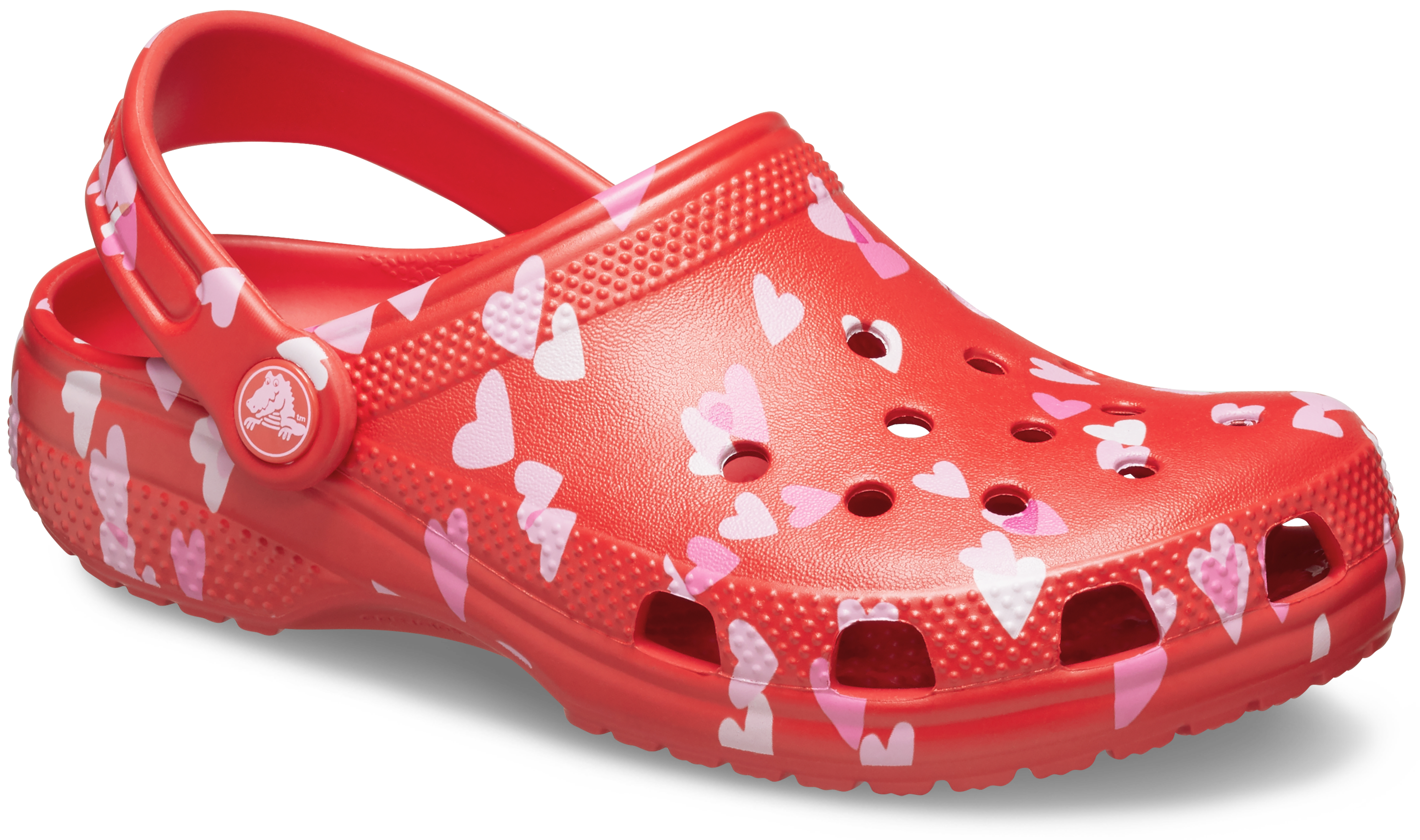CROCS Red Patterned Clogs with Fun Badges Hello Kitty x Crocs Adult Red Classic Clog main image 4