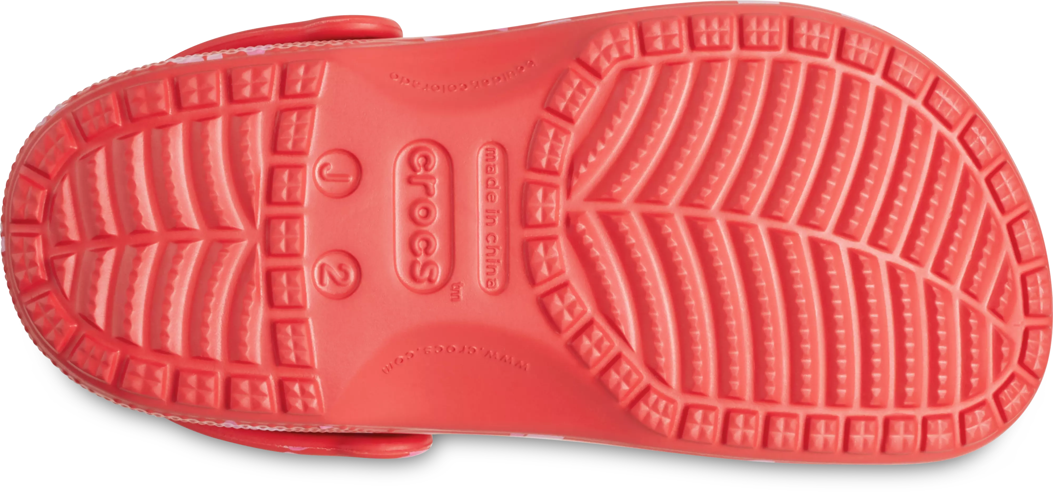 Crocs Classic "Valentine's Day Red" Preschool Girls' Clog - RED/PINK