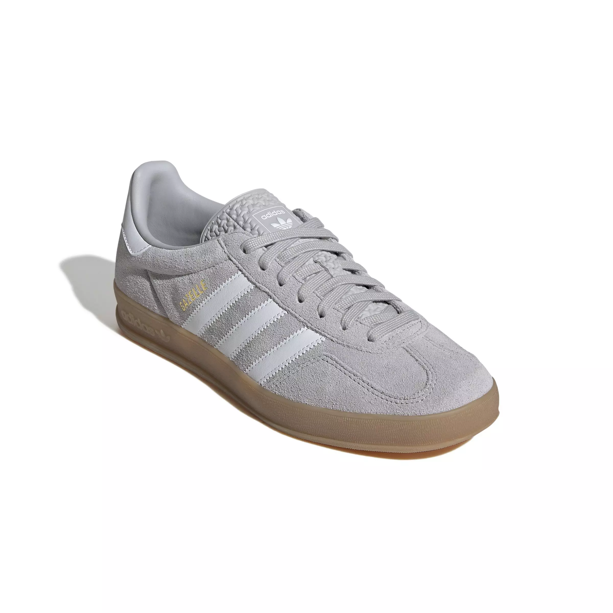 adidas Originals Gazelle "Grey Two/Ftwr White/Gold Metallic" Men's Shoe - GREY/WHITE
