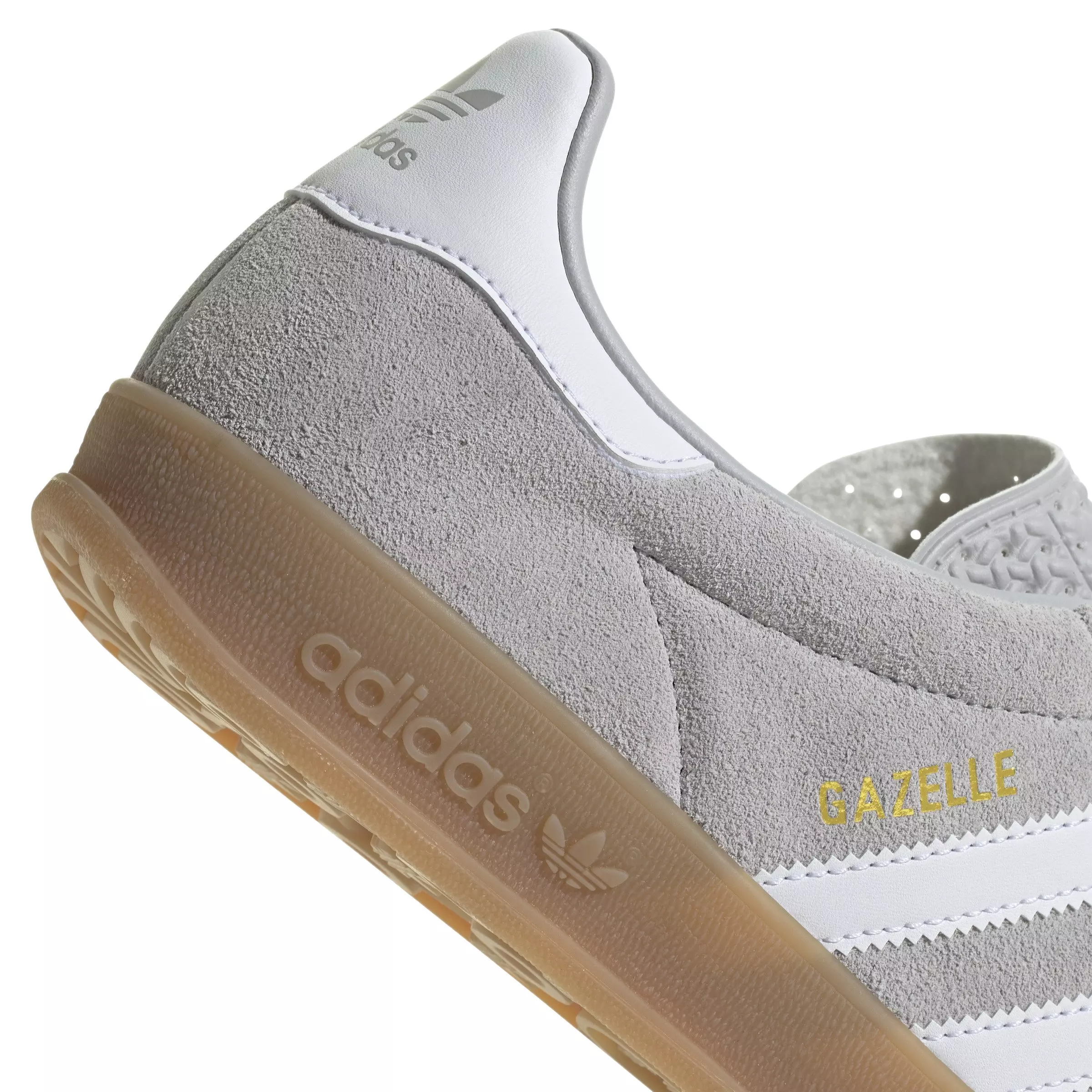 adidas Originals Gazelle "Grey Two/Ftwr White/Gold Metallic" Men's Shoe - GREY/WHITE