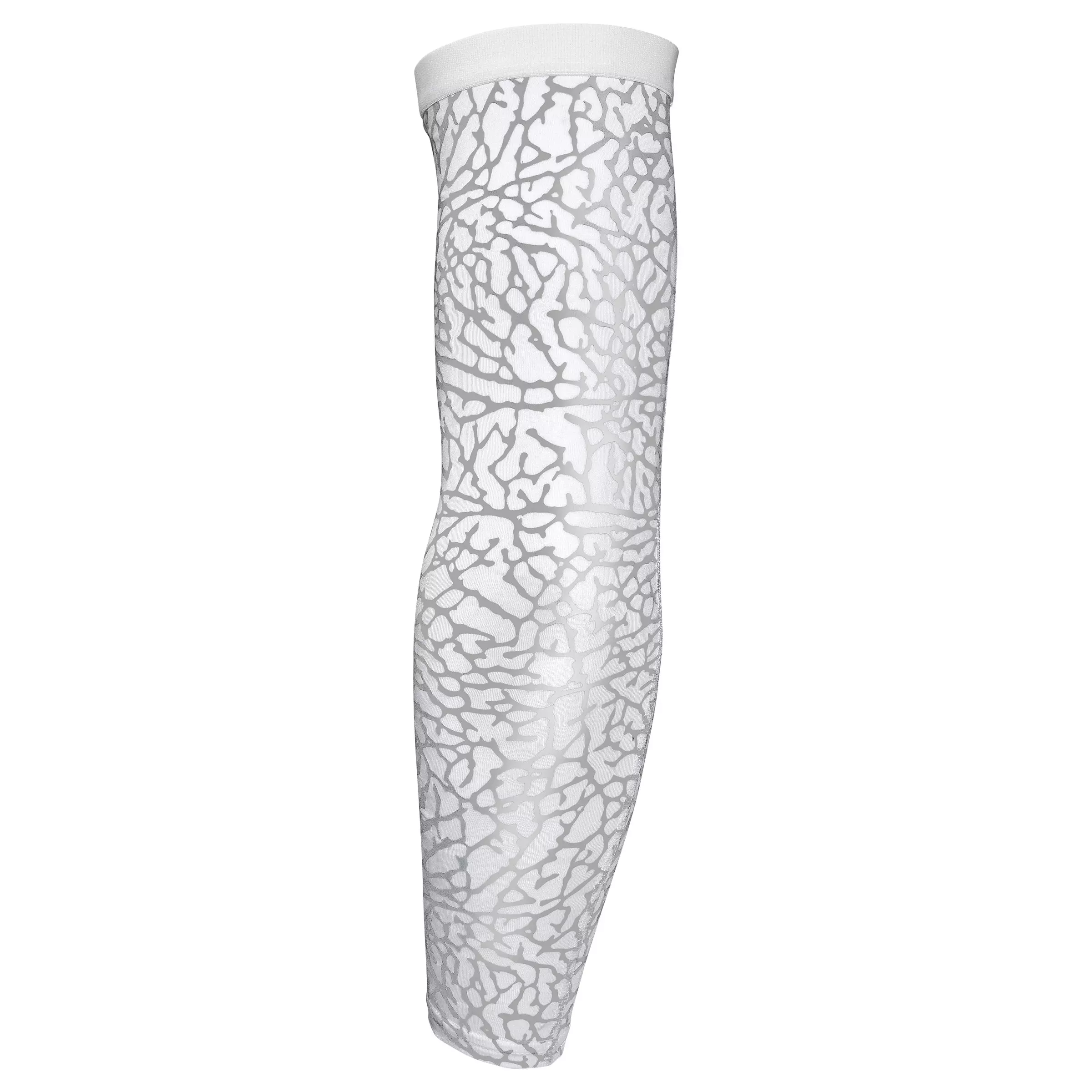 Jordan Fly Basketball Arm Sleeve - White/Silver - WHITE/SILVER
