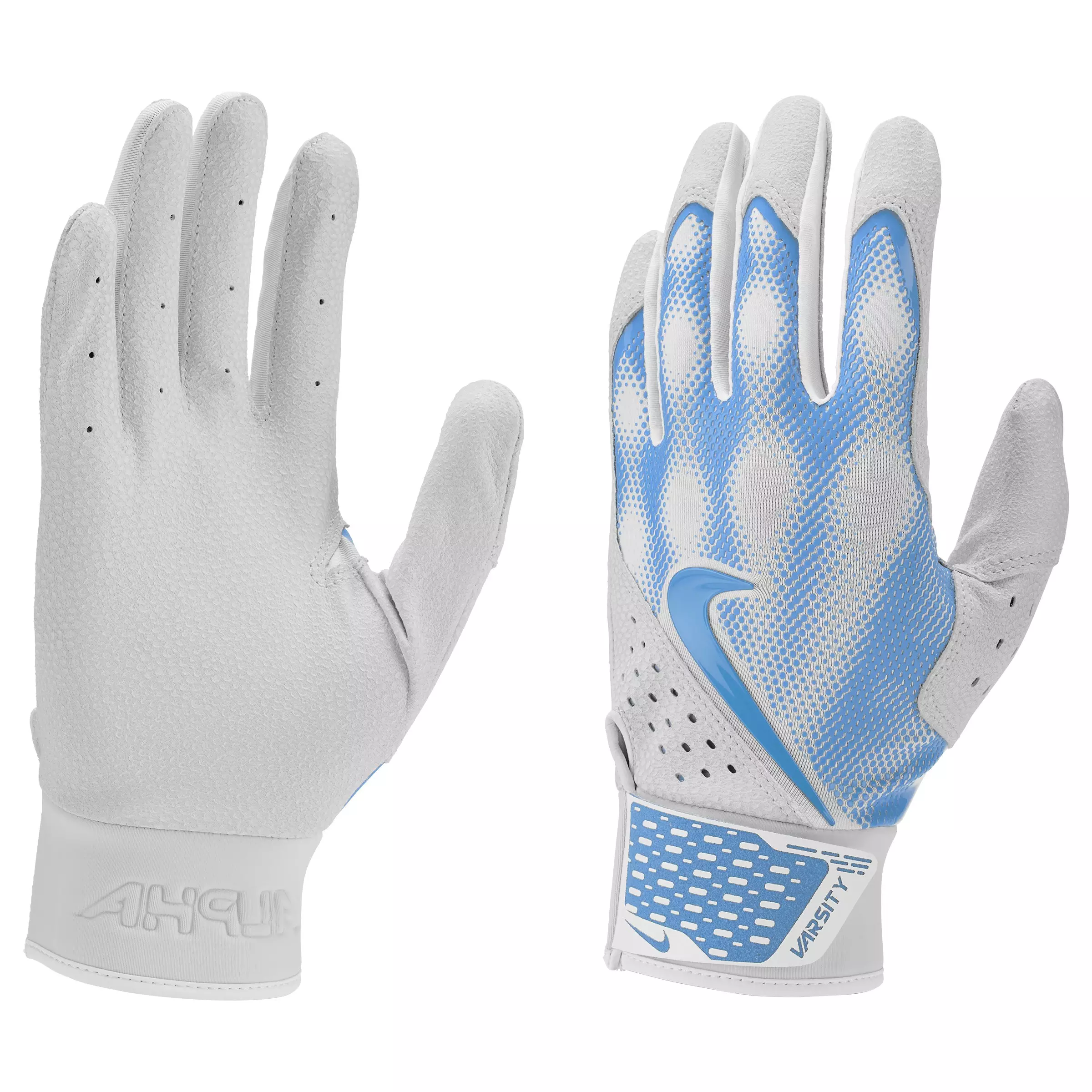 Nike Alpha Varsity Baseball Batting Gloves - Light Blue/White - LT BLUE/WHITE