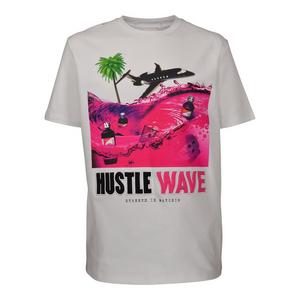 Streetz Iz Watchin Men's Hustle Wave Tee - White