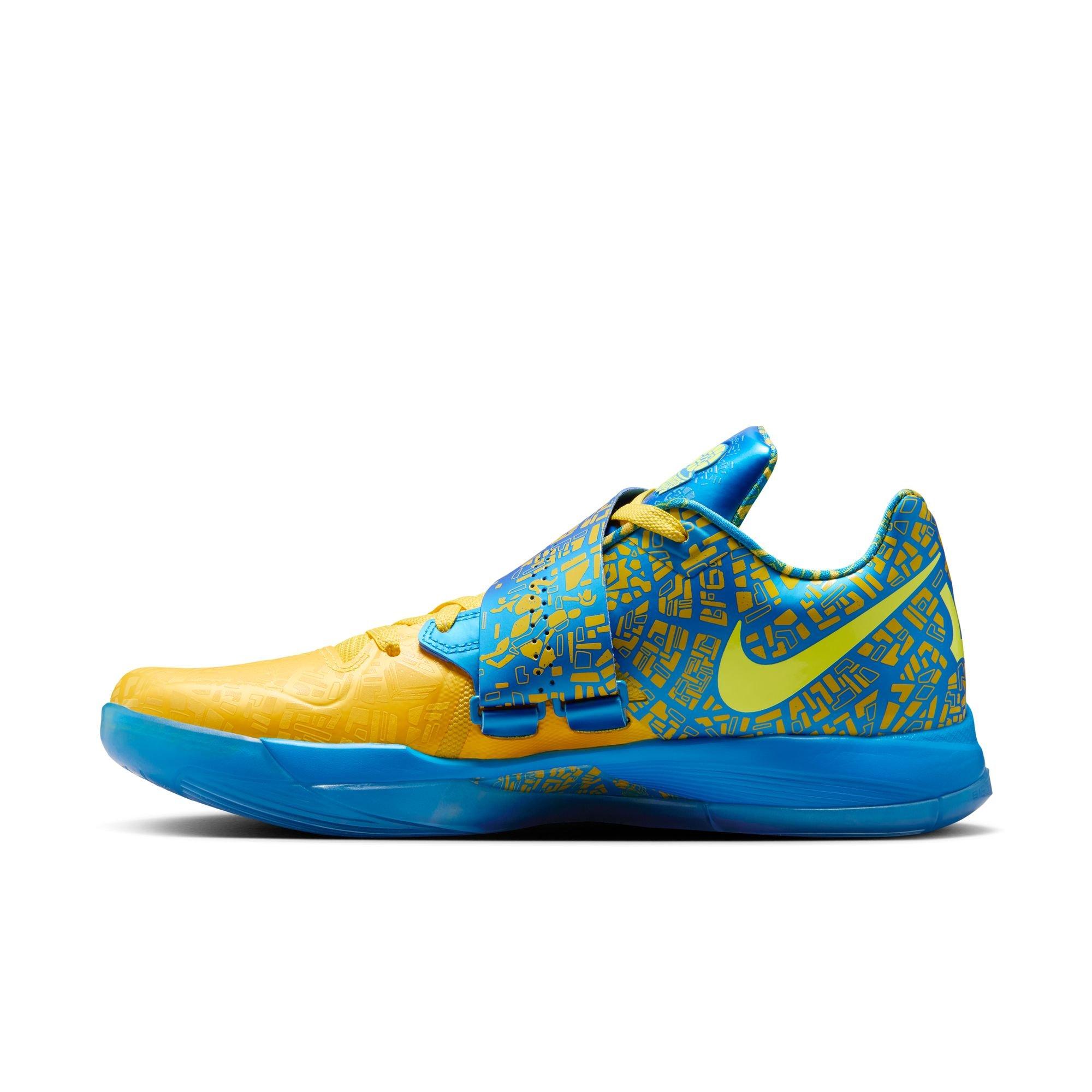 Blue Yellow KD Scoring Title Basketball Shoes Hibbett