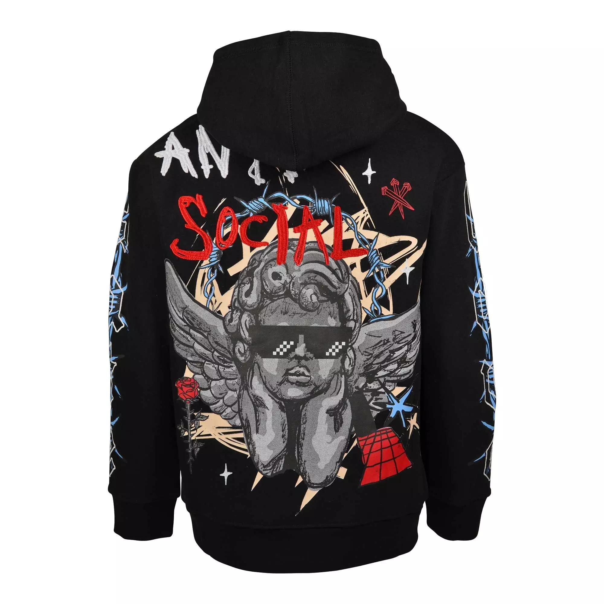 Reason Big Boys' Anti Social Hoodie - BLACK