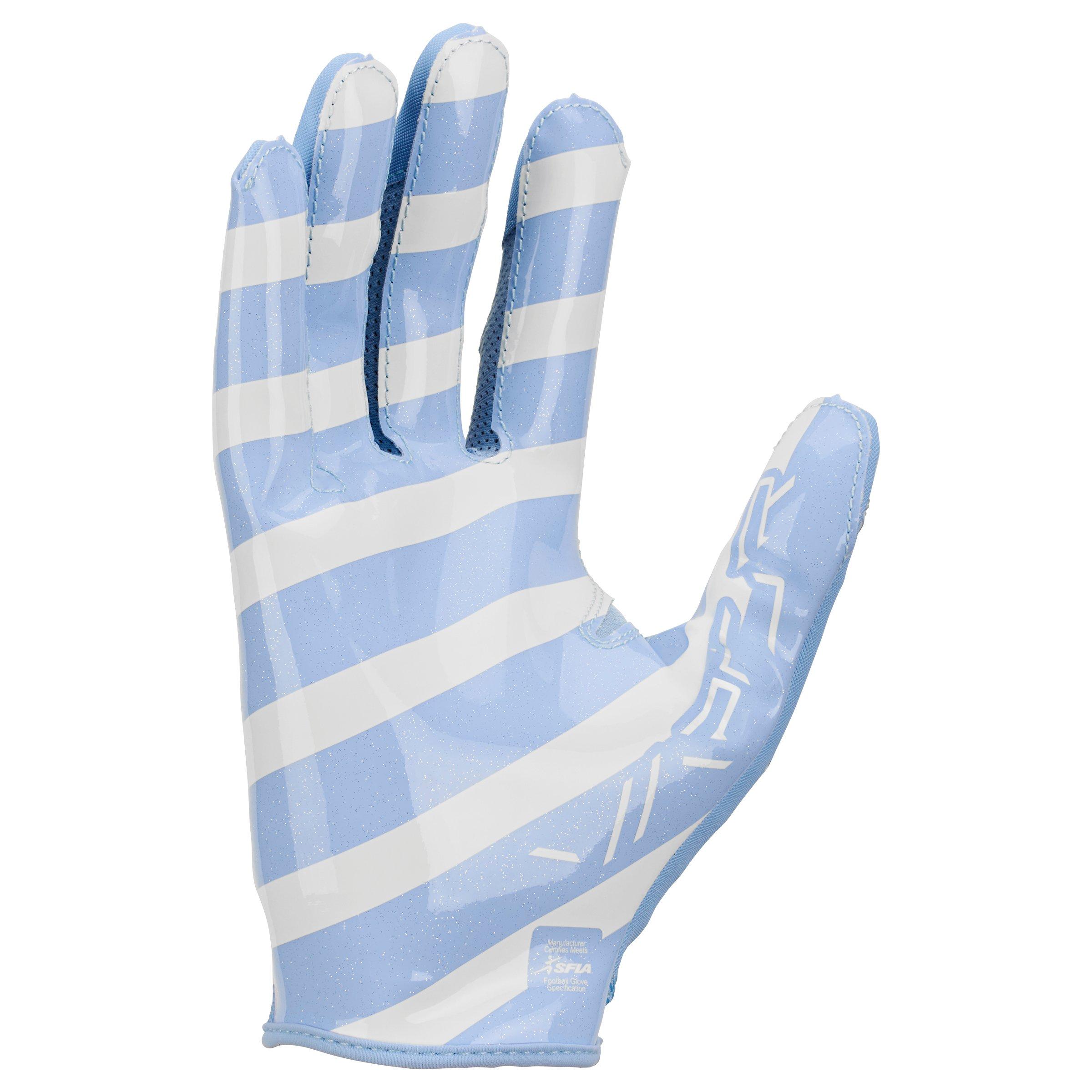 Nike Vapor Jet 8.0 Energy Aluminum Football Receiver Gloves - LT BLUE/WHITE Thumbnail View 2