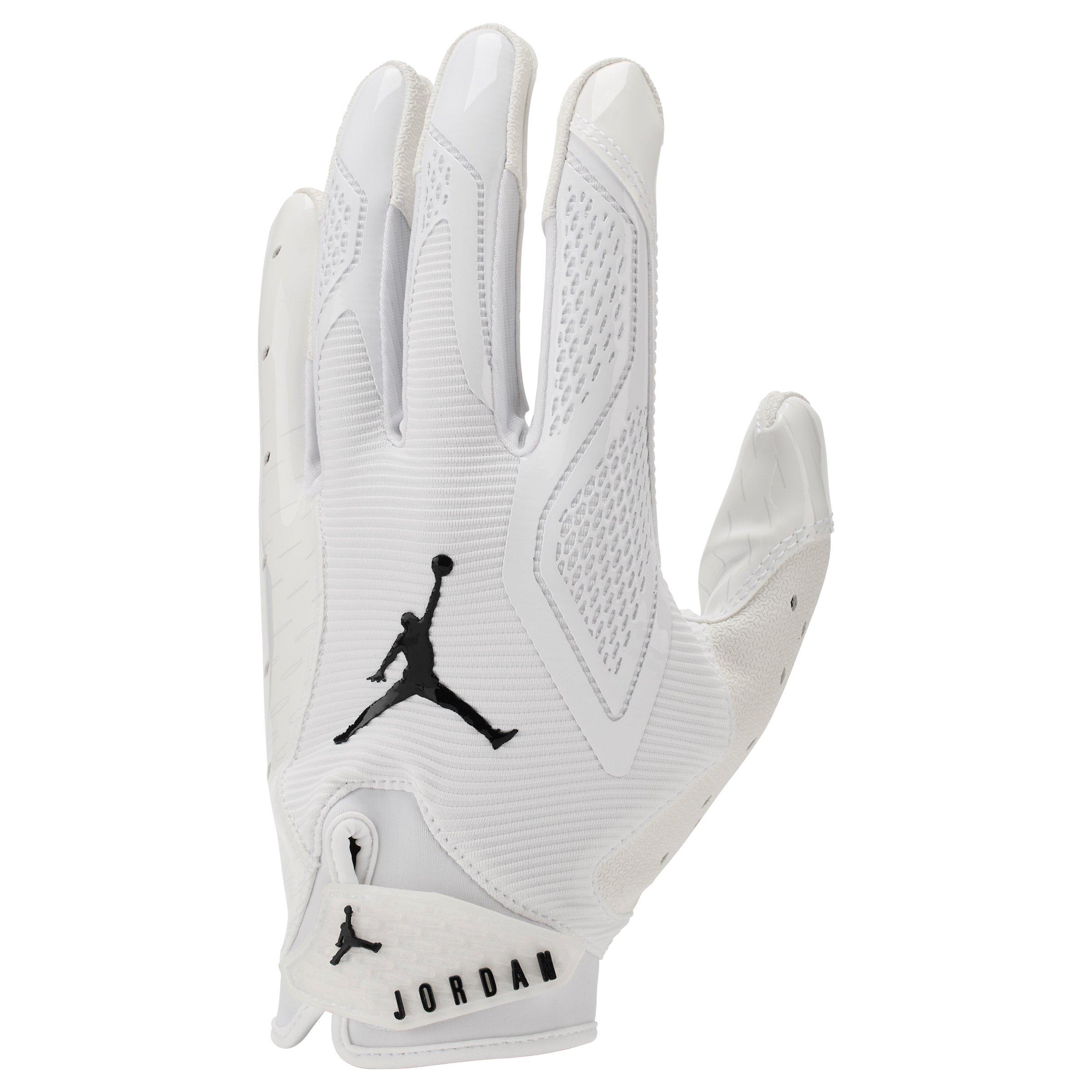 Jordan Fly Lock 2.0 Football Receiver Glove - White/Black - WHITE/BLACK Thumbnail View 1