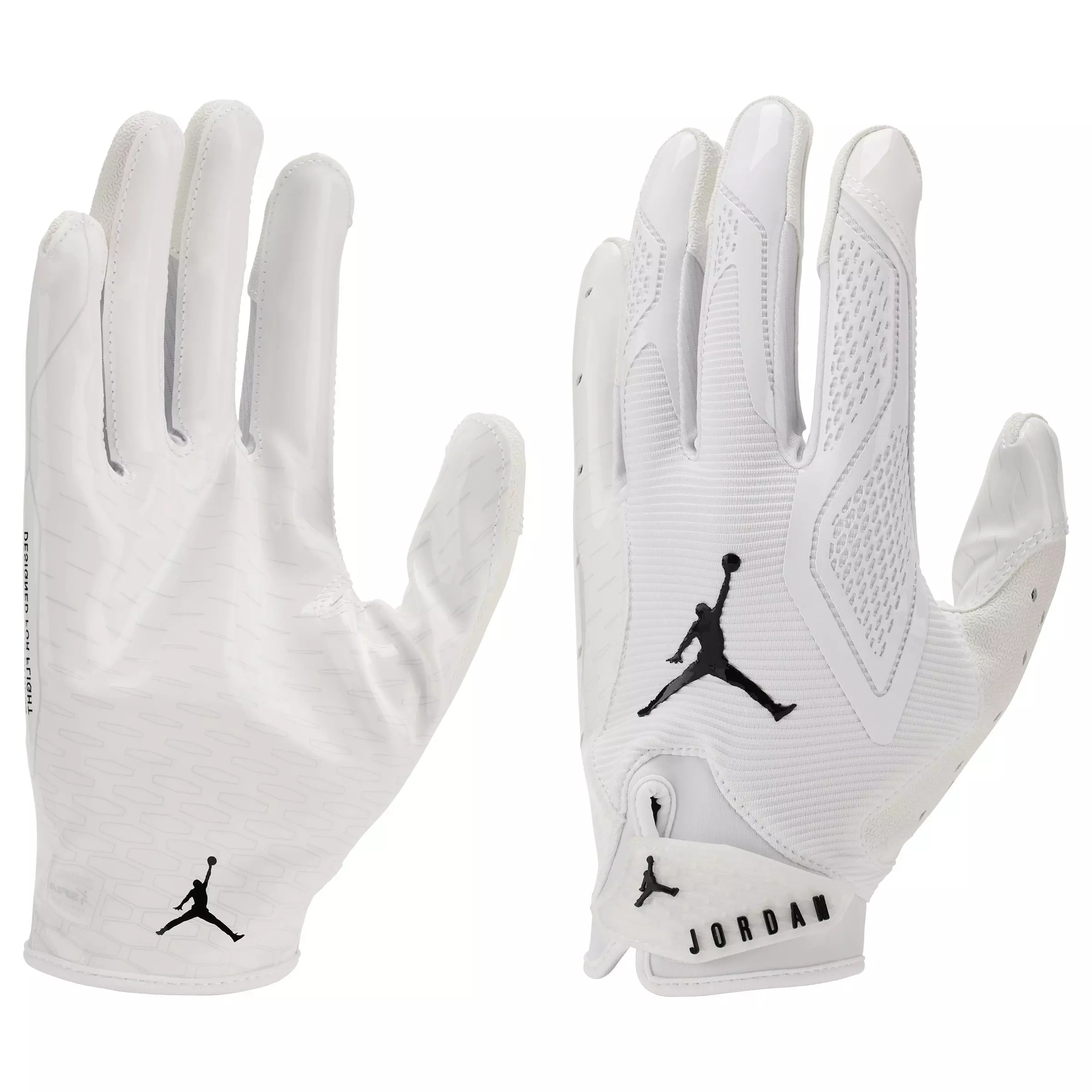 Jordan Fly Lock 2.0 Football Receiver Glove - White/Black - WHITE/BLACK