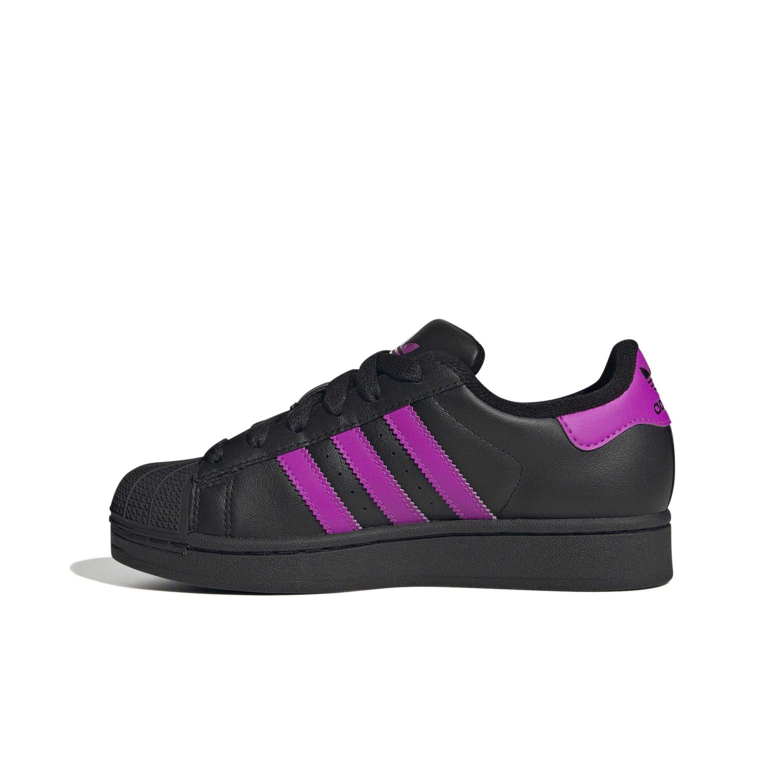 adidas Originals Superstar II "Black/Flash Pink" Grade School Girls' Shoe