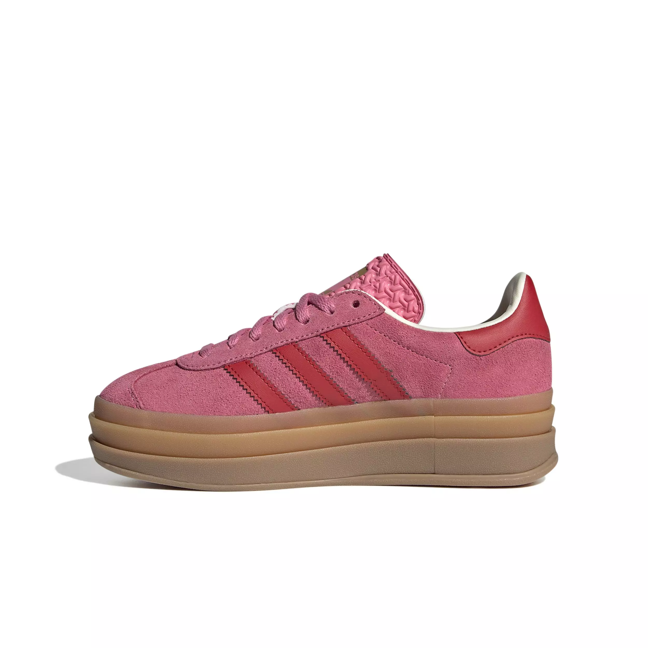 adidas Originals Gazelle Bold "Rose Tone/Better Scarlet/Cream White" Grade School Girls' Shoe - PINK/RED