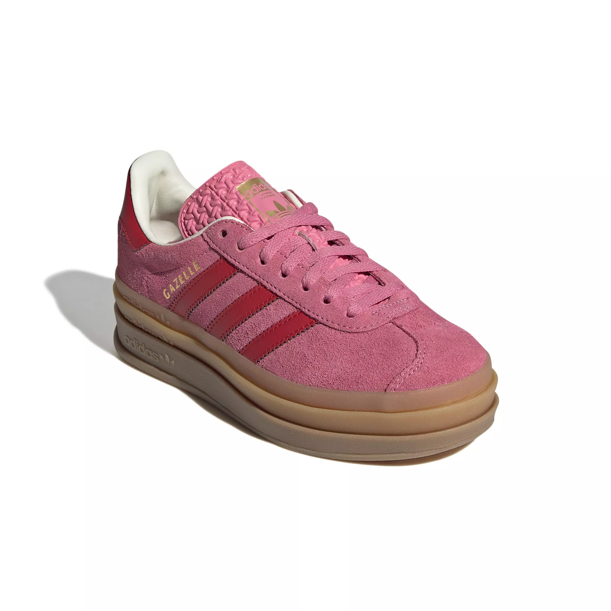 adidas Originals Gazelle Bold "Rose Tone/Better Scarlet/Cream White" Grade School Girls' Shoe - PINK/RED