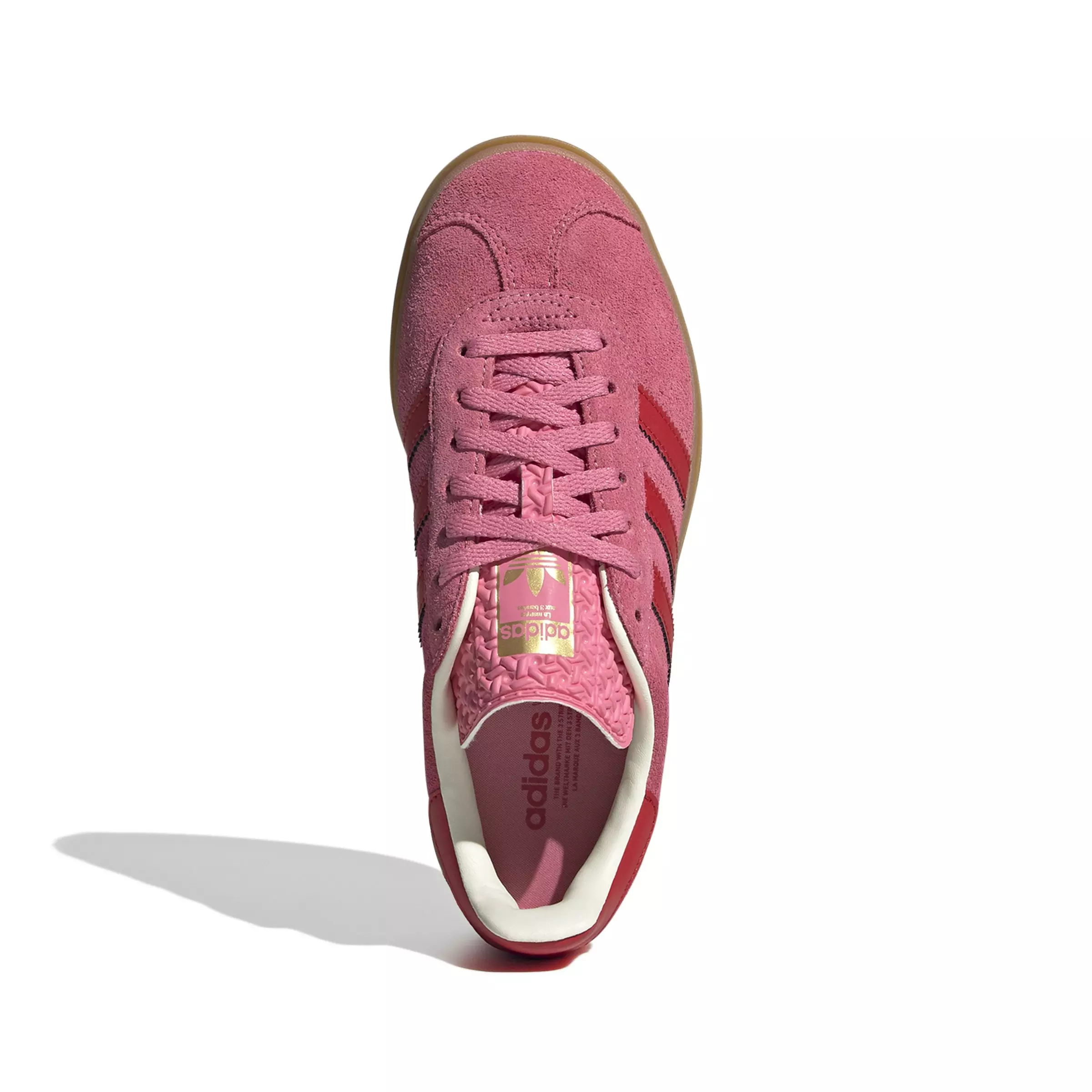 adidas Originals Gazelle Bold "Rose Tone/Better Scarlet/Cream White" Grade School Girls' Shoe - PINK/RED