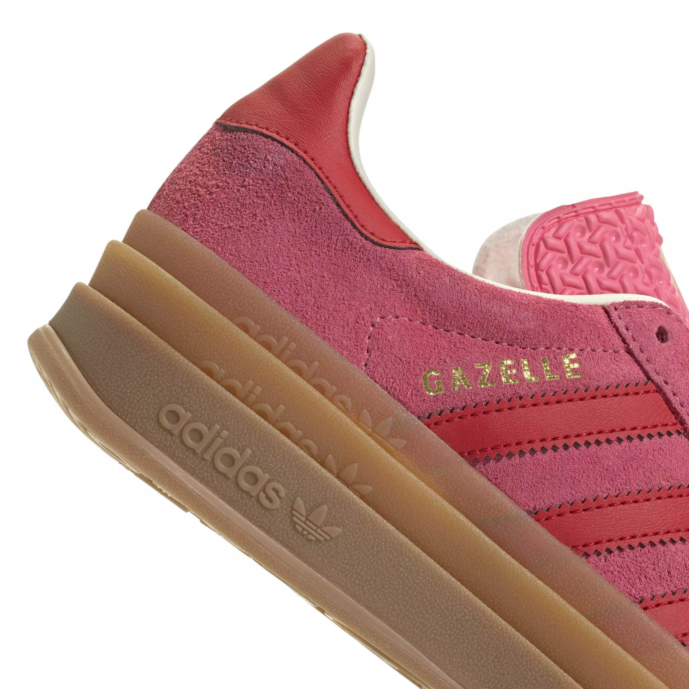 adidas Originals Gazelle Bold "Rose Tone/Better Scarlet/Cream White" Grade School Girls' Shoe - PINK/RED