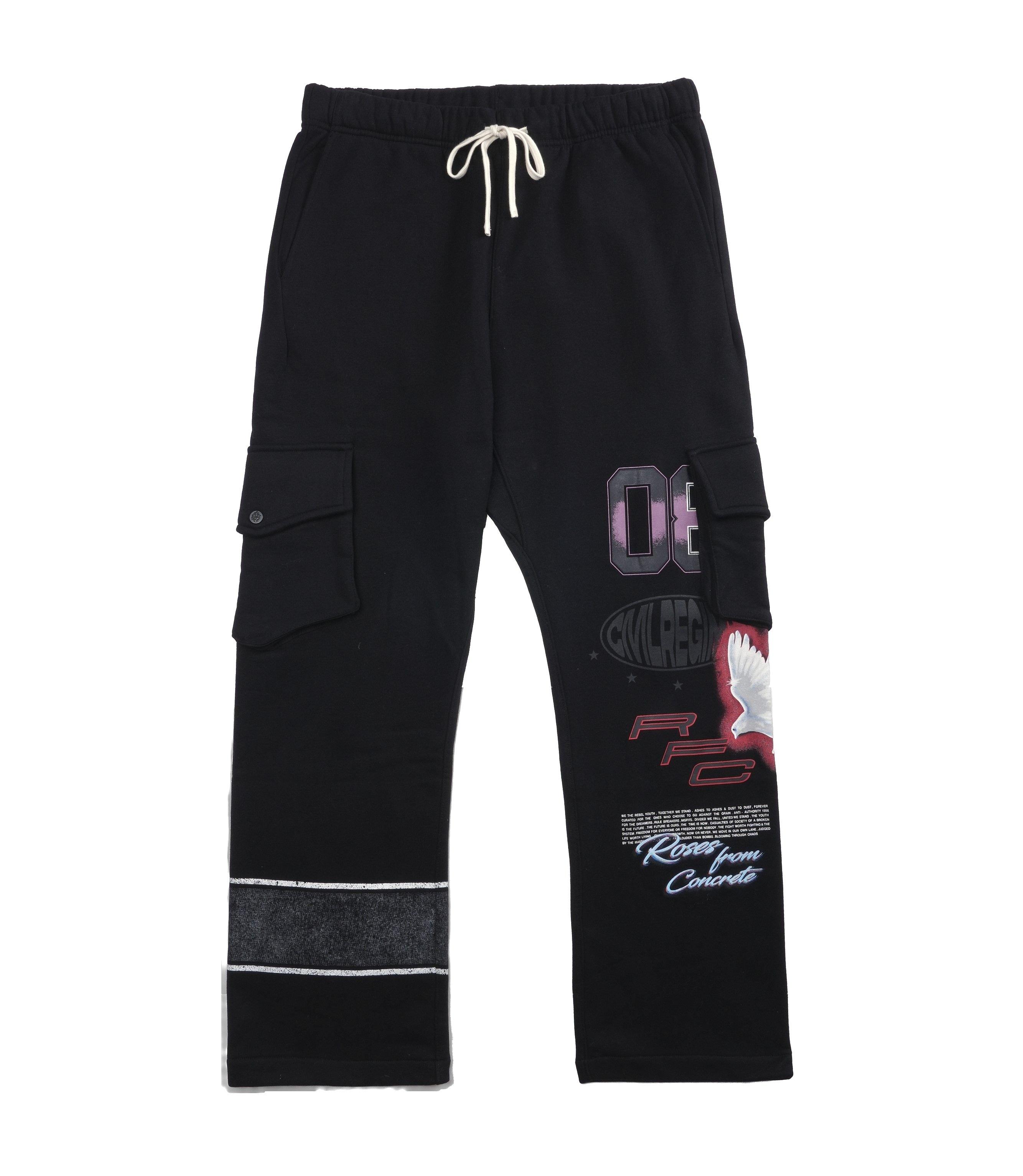 Civil Regime Women's Fleece Pants - Dove Black - BLACK