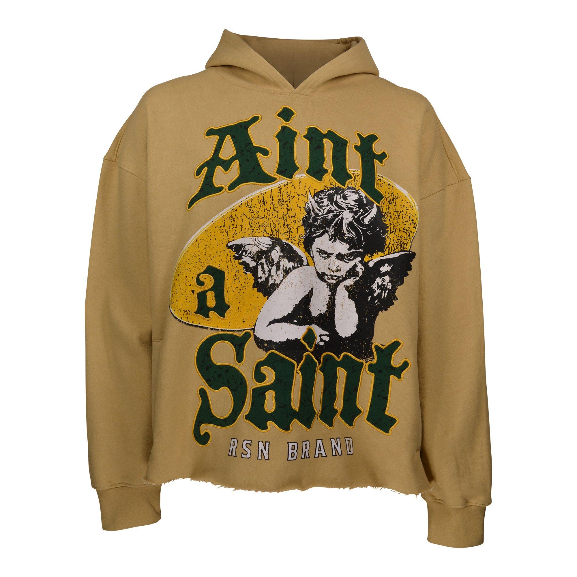 Reason Men's Ain't A Saint Pullover Hoodie - TAN Thumbnail View 1