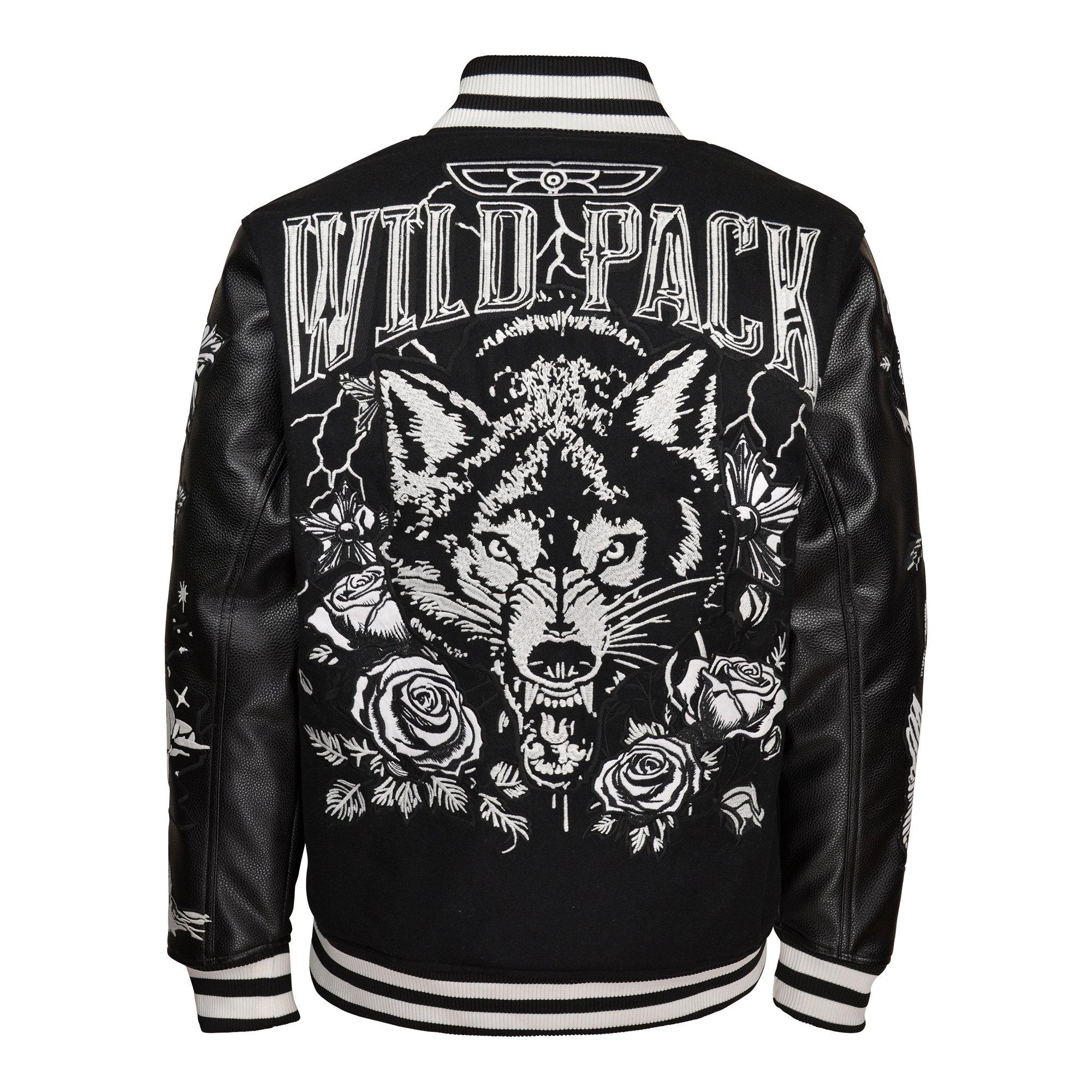 Reason Men's Wild Pack Varsity Jacket - Black - BLACK Thumbnail View 2
