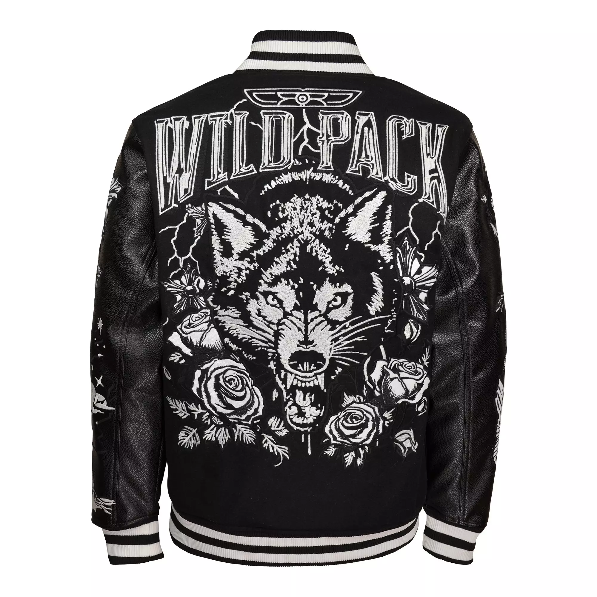 Reason Men's Wild Pack Varsity Jacket - Black - BLACK